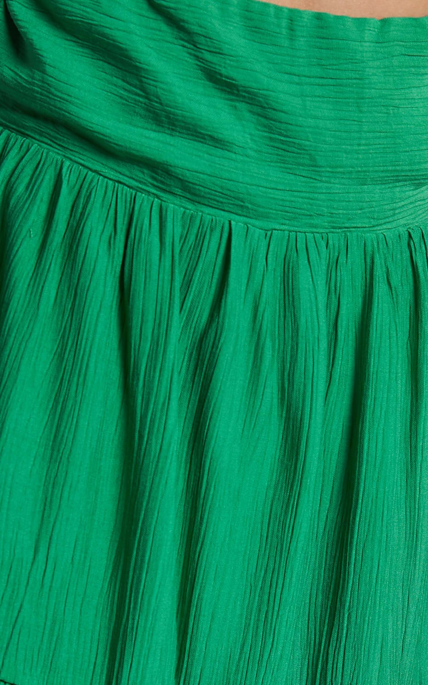Lancey Mini Dress - Strappy Halter Tiered Dress in Green