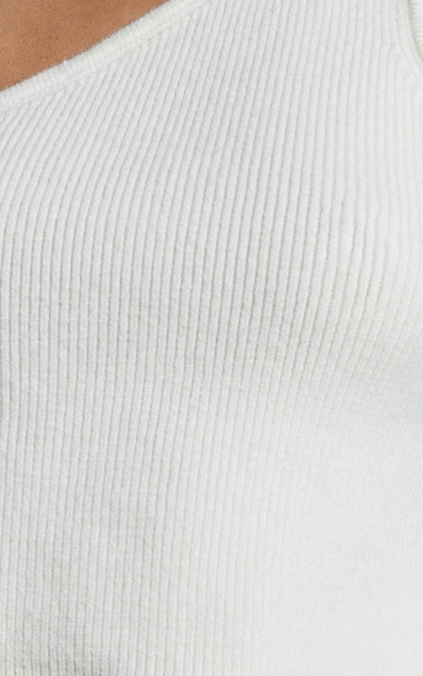 Larisa Top - One Shoulder Open Back Crop Top in White