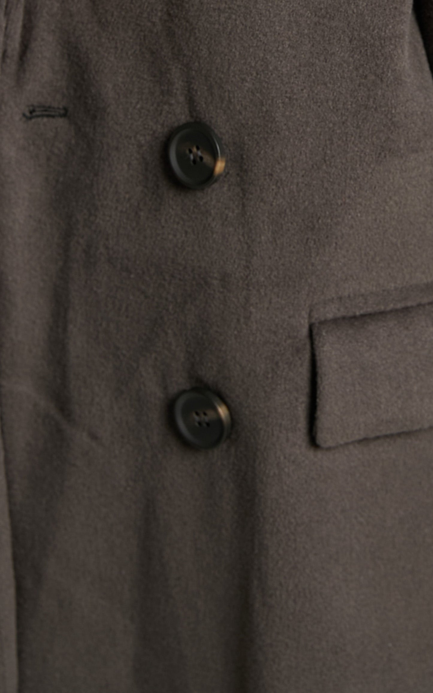 Libee Coat - Double Breasted Longline Coat in Charcoal
