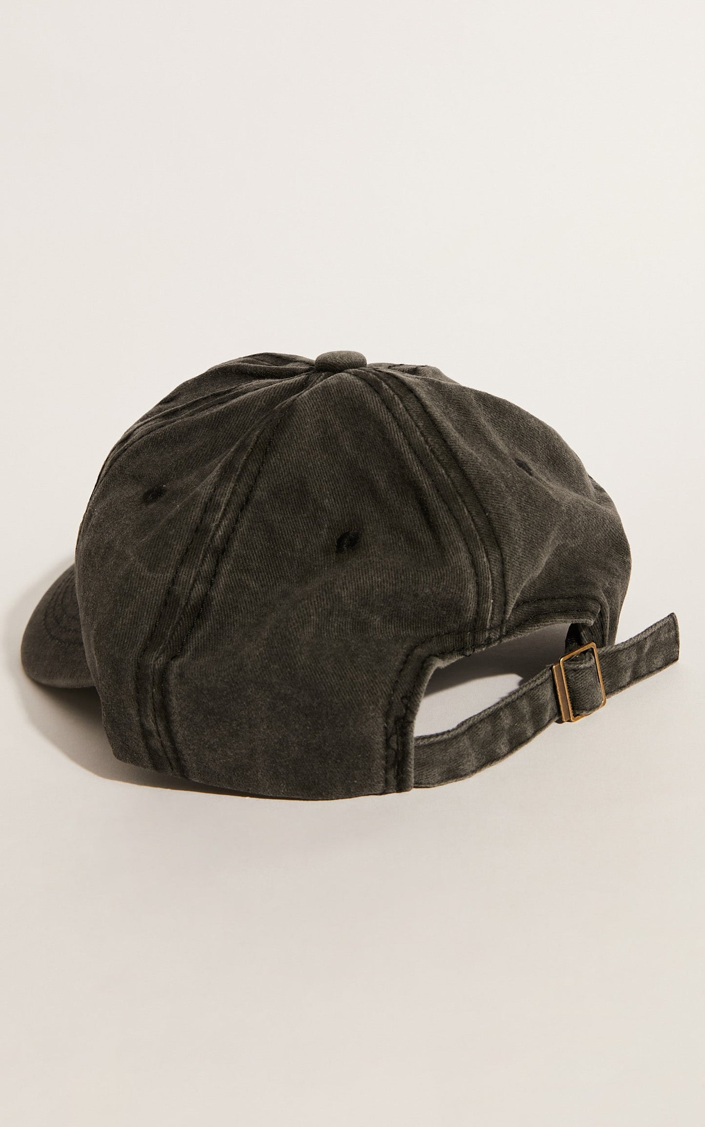 Lidiane Cap - Embroidered Palm Tree Cap in Dark Grey