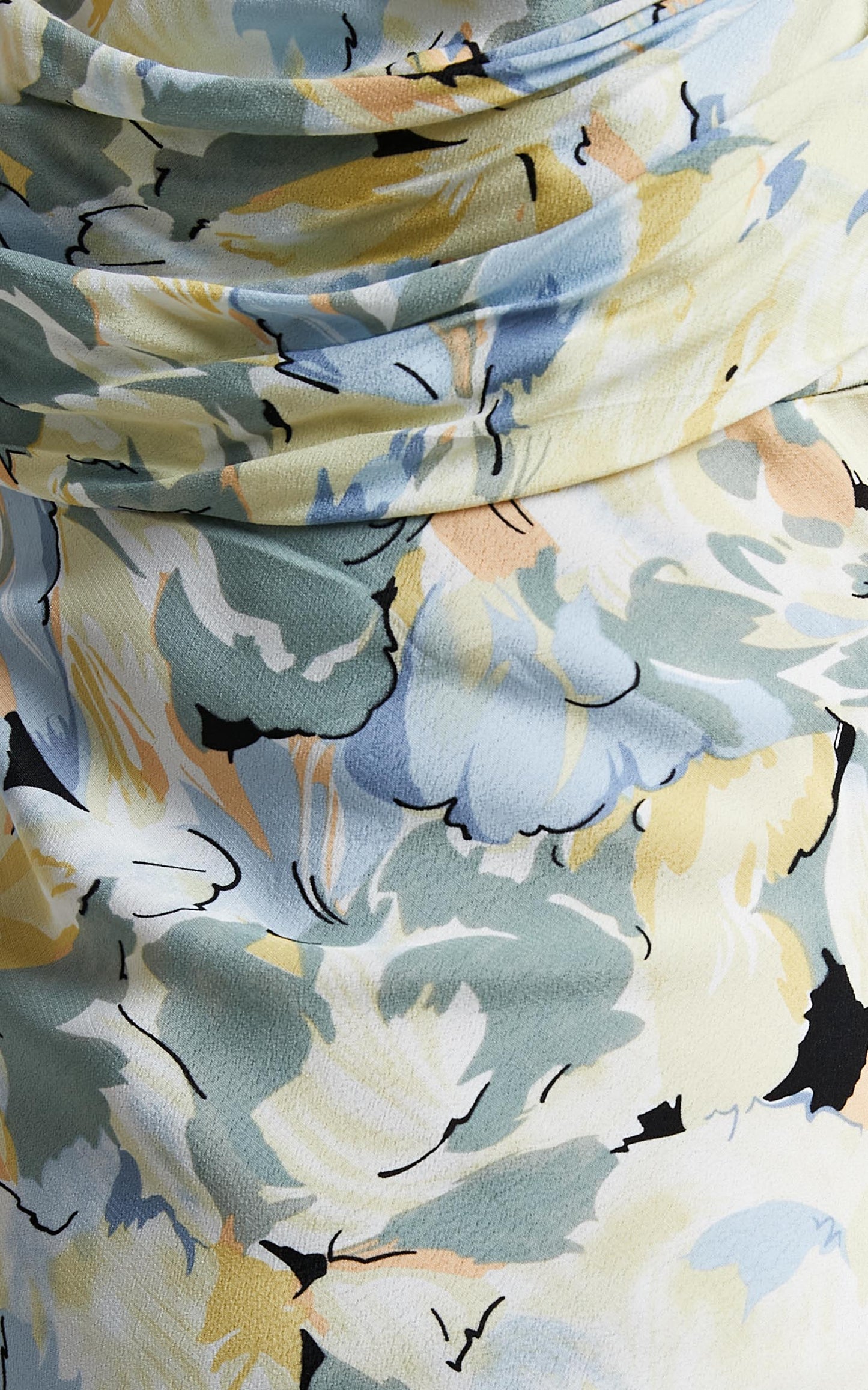 Lindie Midi Slip Dress in Blue Foral