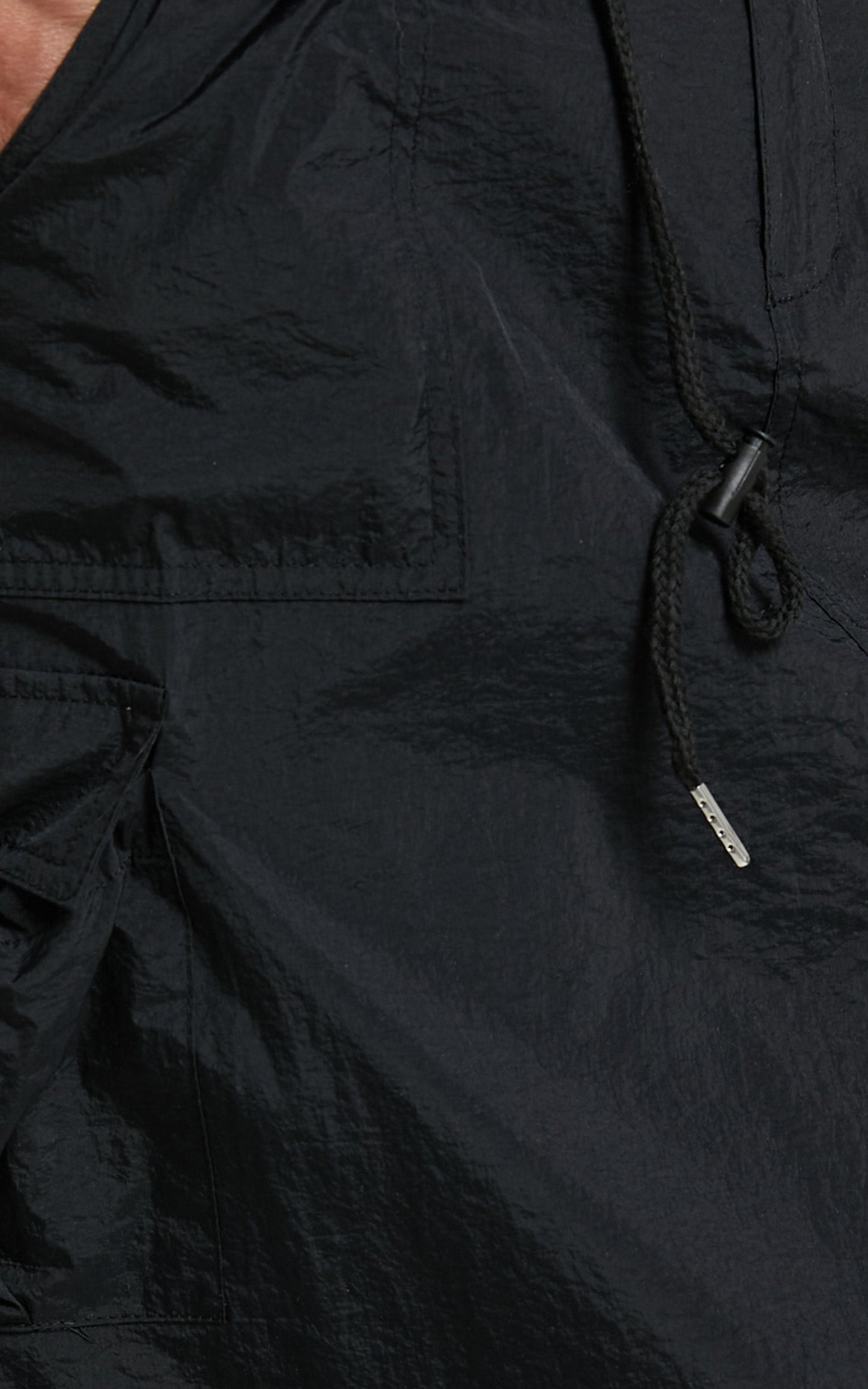 Liscia Midi Skirt - Straight Pocket Detailing Cargo Skirt in Black