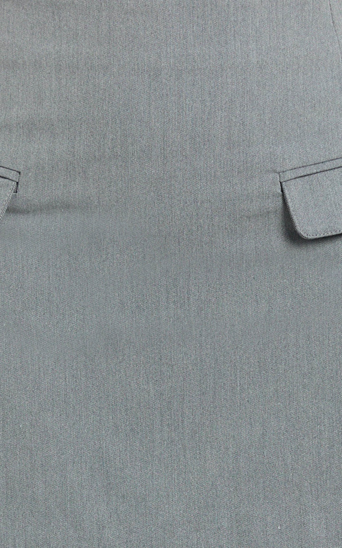 Lois Mini Skirt - Pocket Split Workwear Skirt in Grey