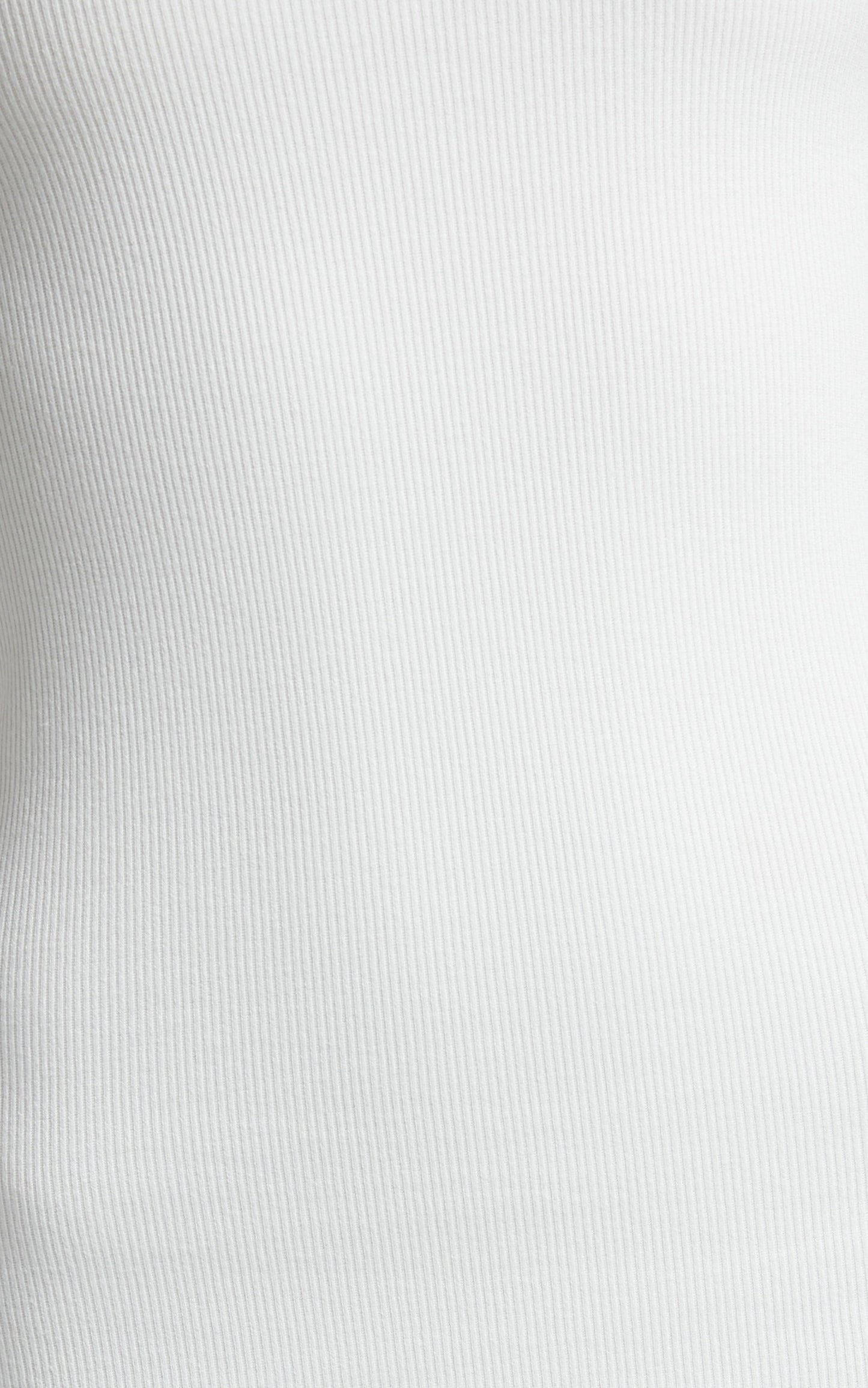 Lulani Midi Dress - Ribbed Crew Neck Pencil Dress in White