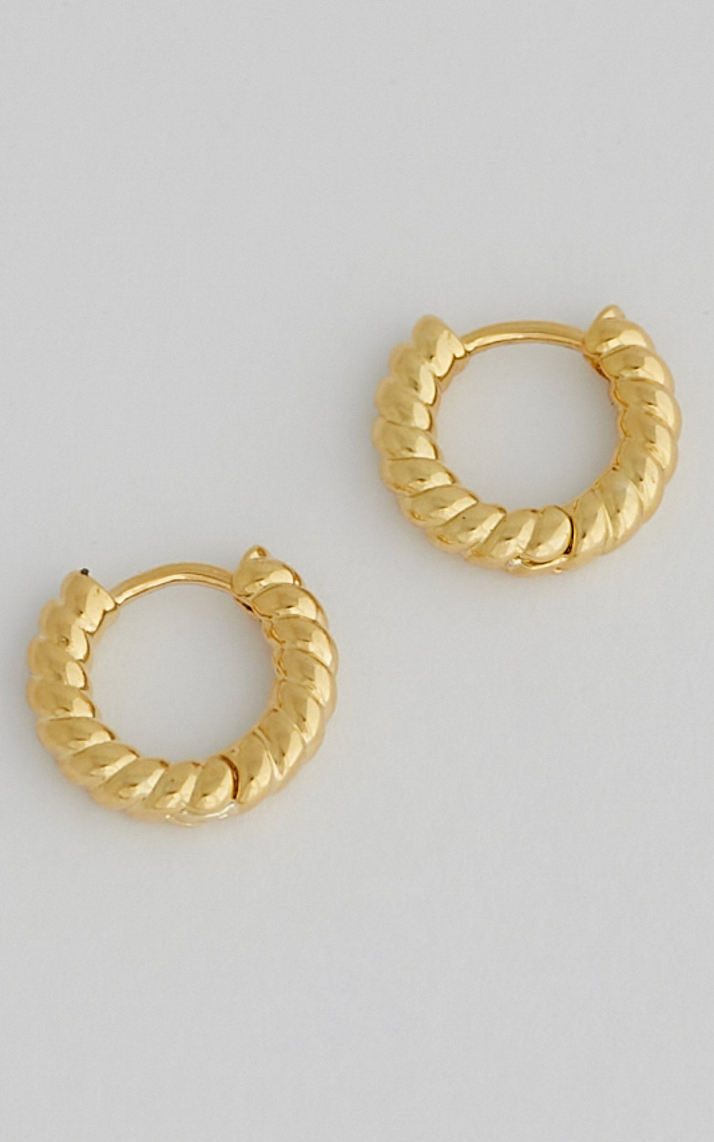 Luv AJ - Mini Rope Huggies in Gold