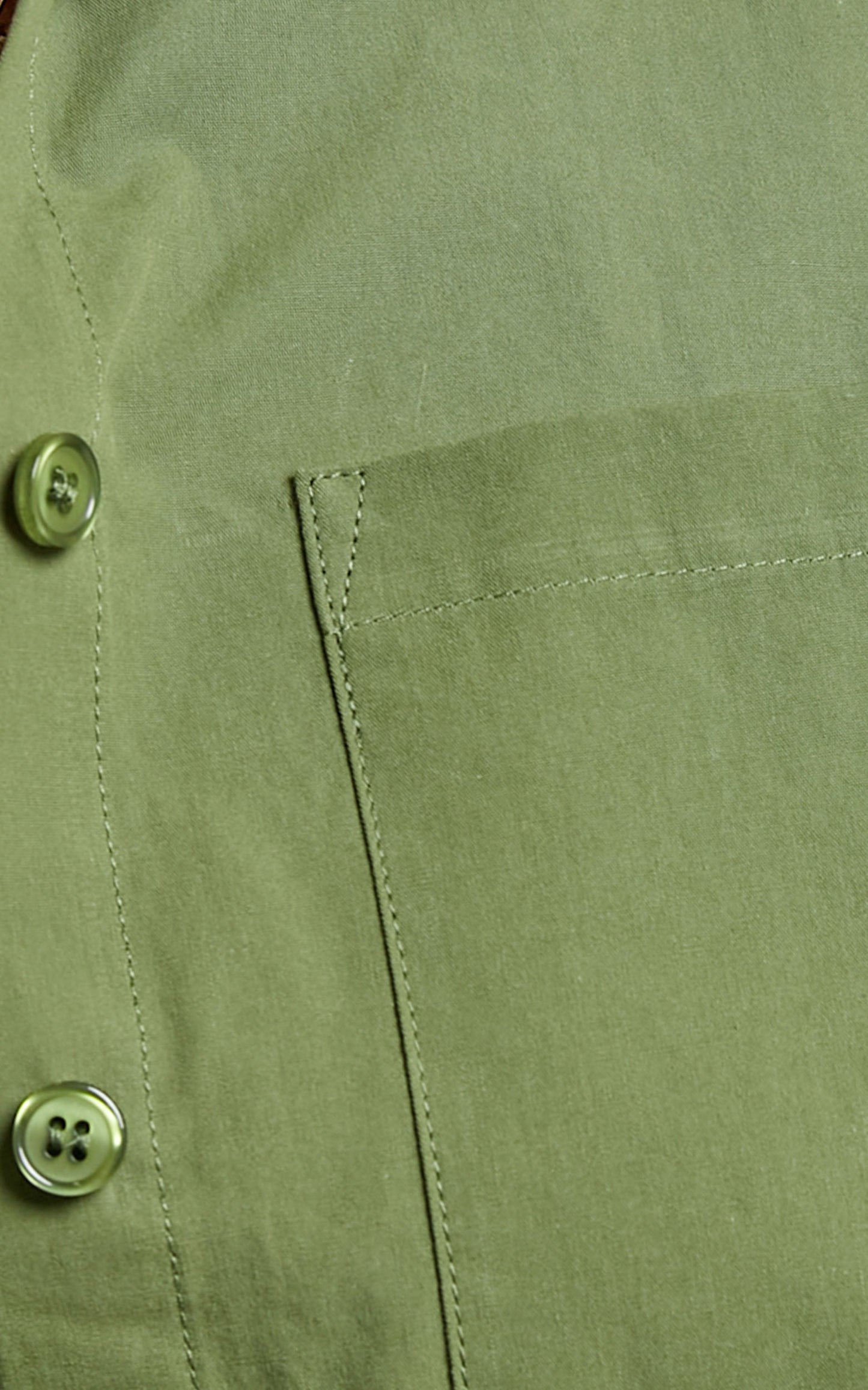 Lynessa Shirt - Long Sleeve Cropped Drawstring Shirt in Khaki