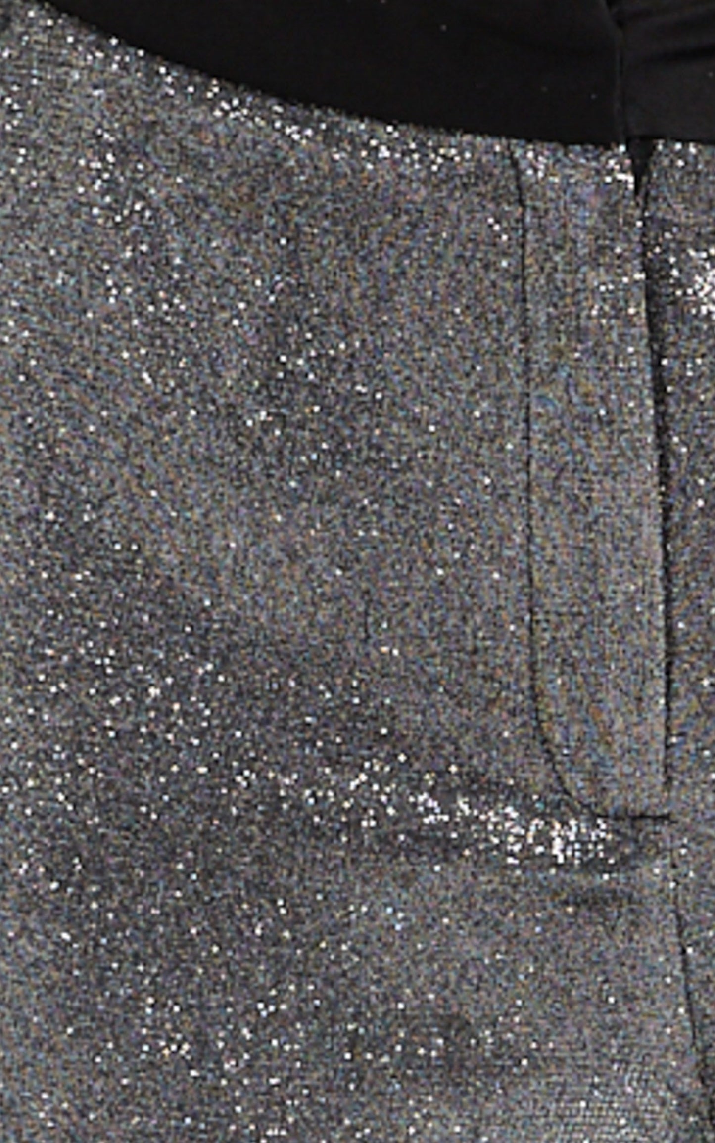 Sharleez Pants - Glitter High Waisted Tailored Wide Leg Pants in Metallic