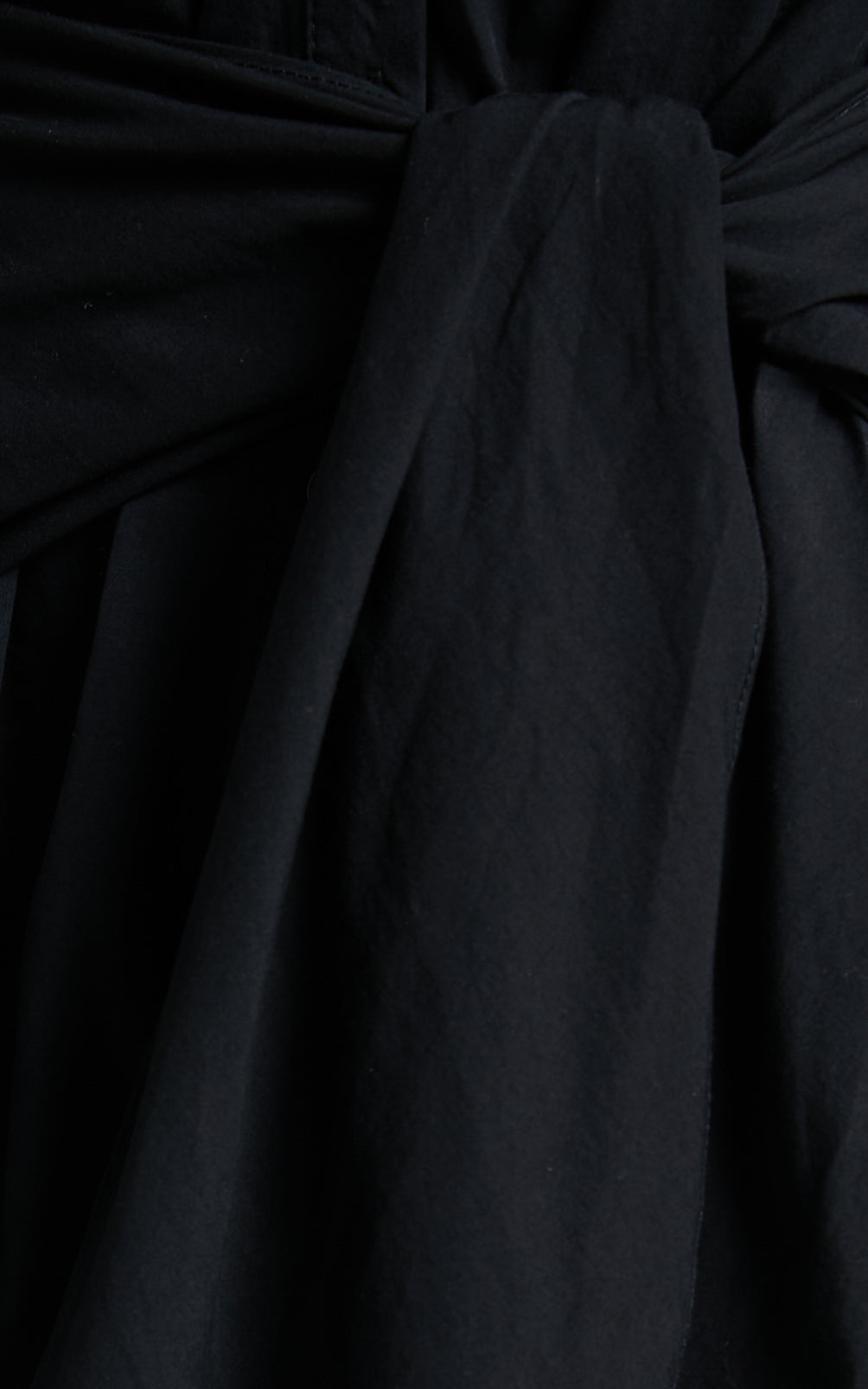 Macie Mini Dress - Tie Front Shirt Dress in Black