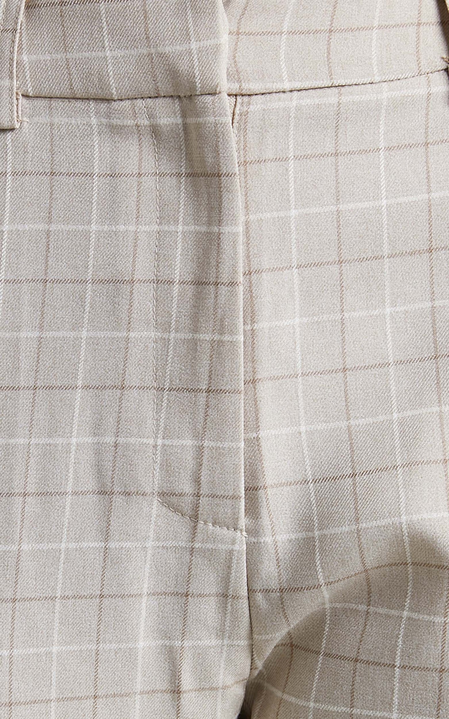 Maddiline Tailored Pants in Sand Check