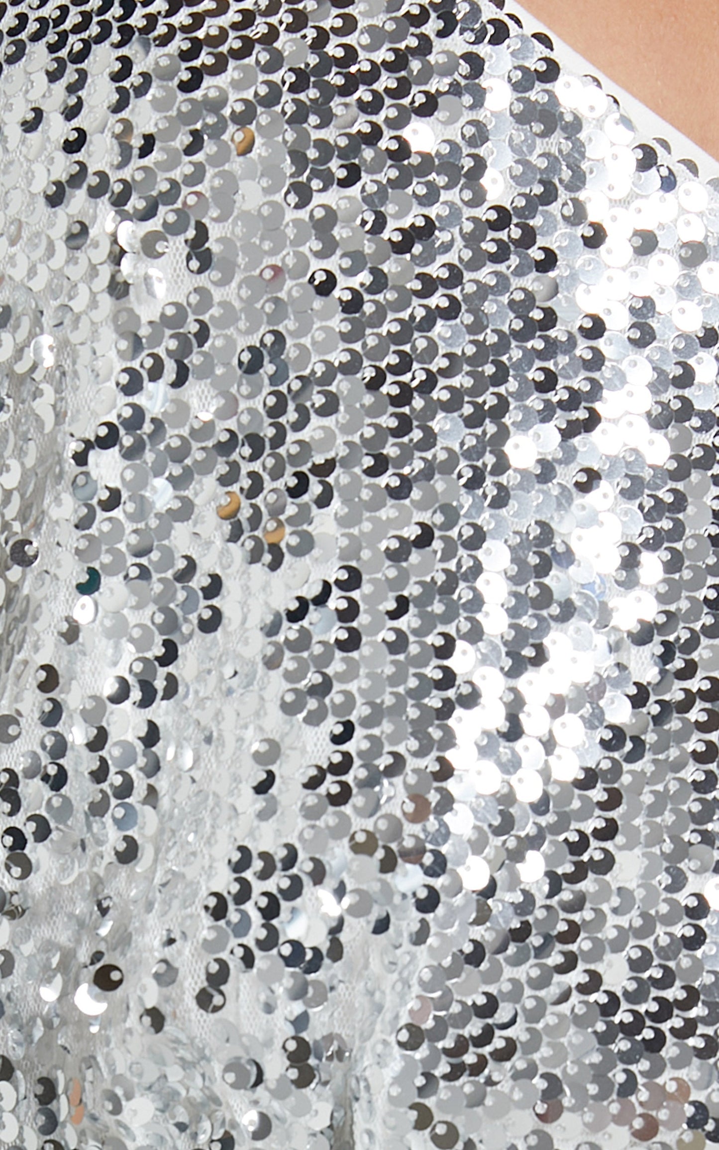 Manika Bodysuit - Sequin Bodysuit in Silver