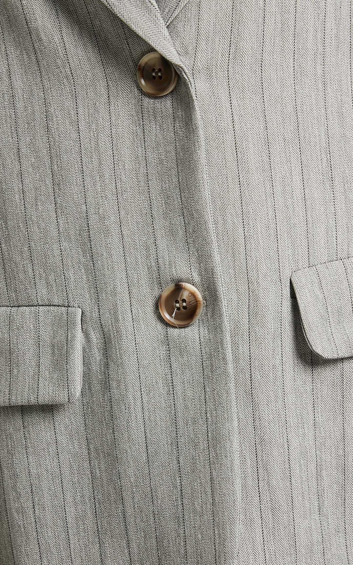 Maryanne Blazer - Oversized Blazer in Grey Pinstripe