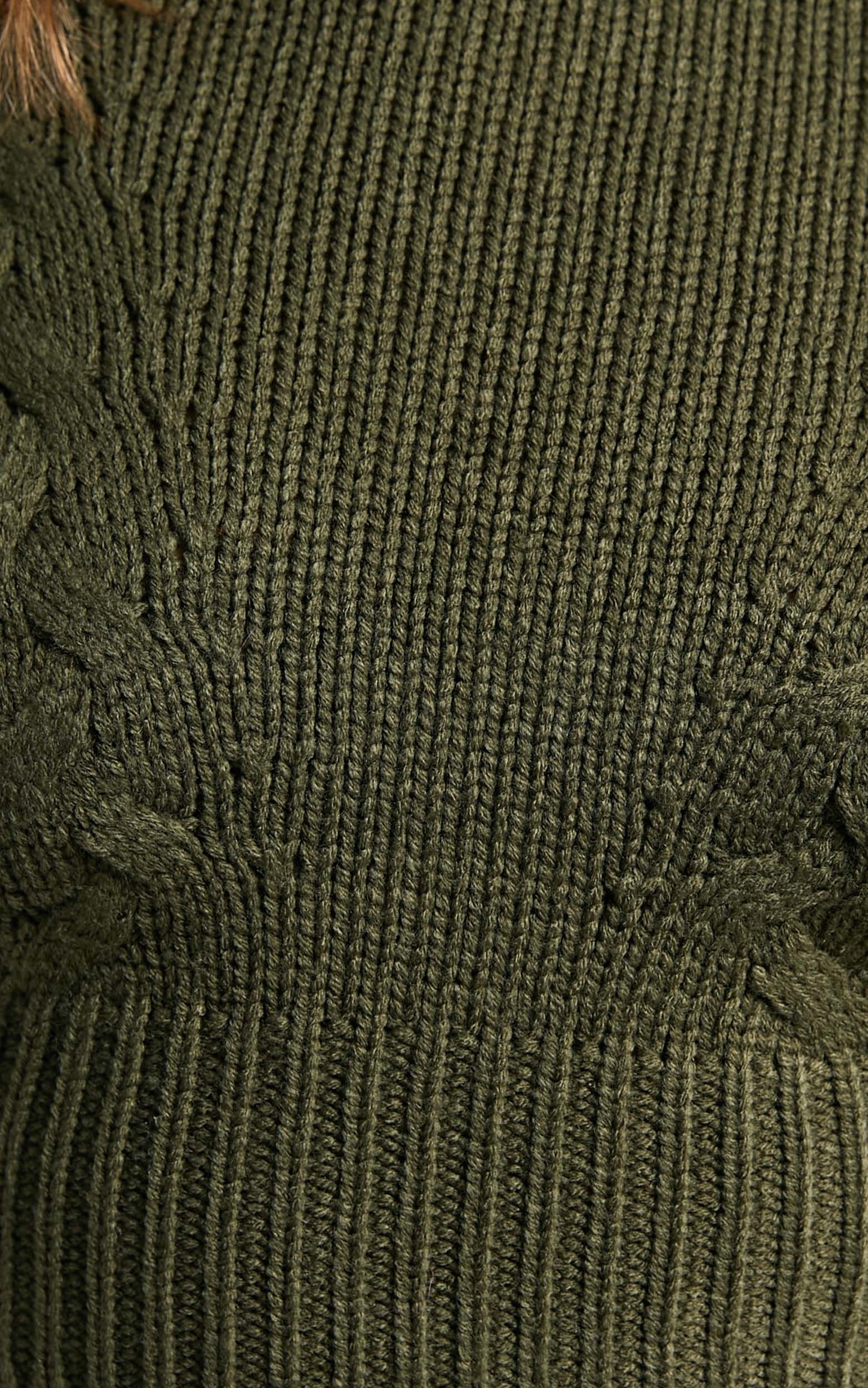 Maue Top - Long Sleeve Open Back Knit Top in Khaki