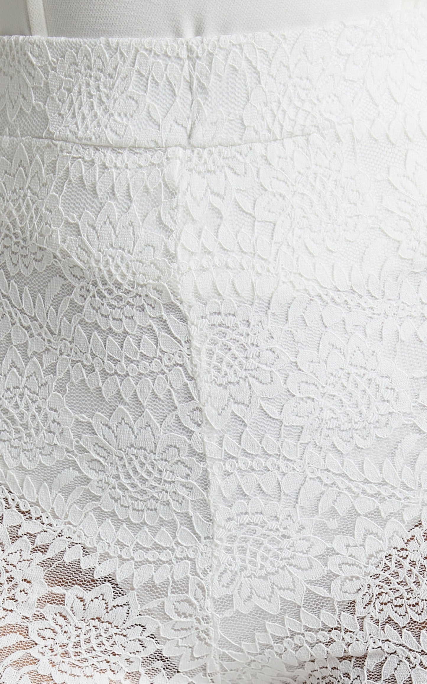 Mehca Pants - High Waisted Lace Flared Pant in White