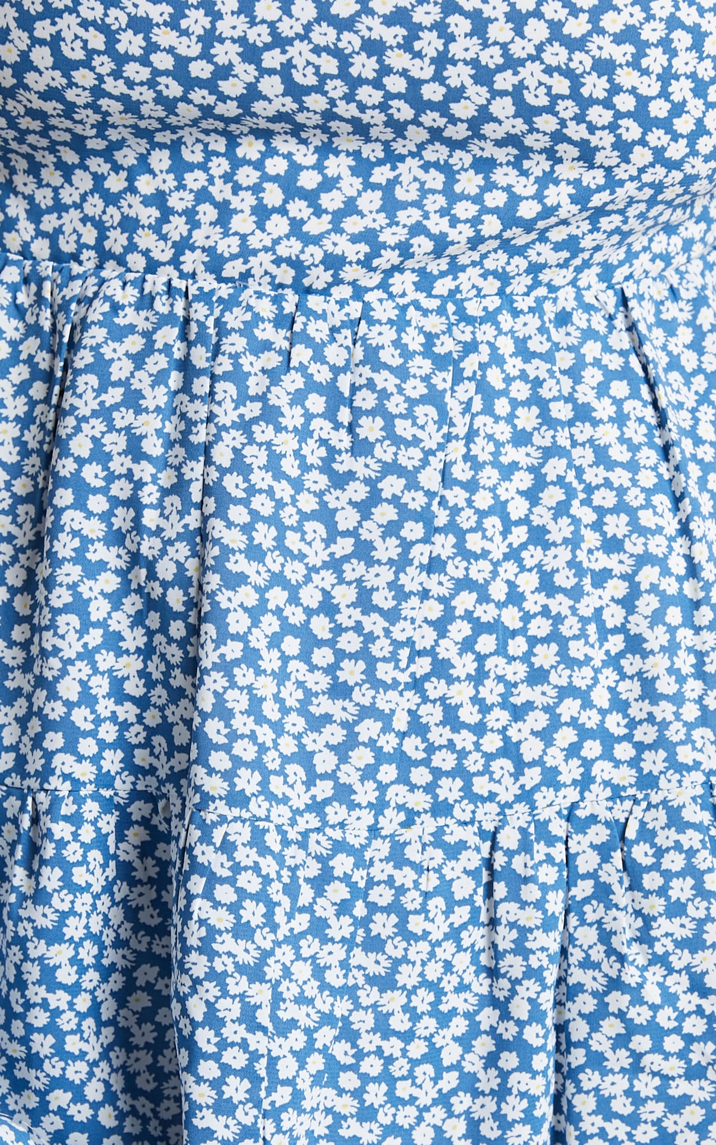 Melodie Mini Dress - Tie Back Tiered Dress in Blue Floral