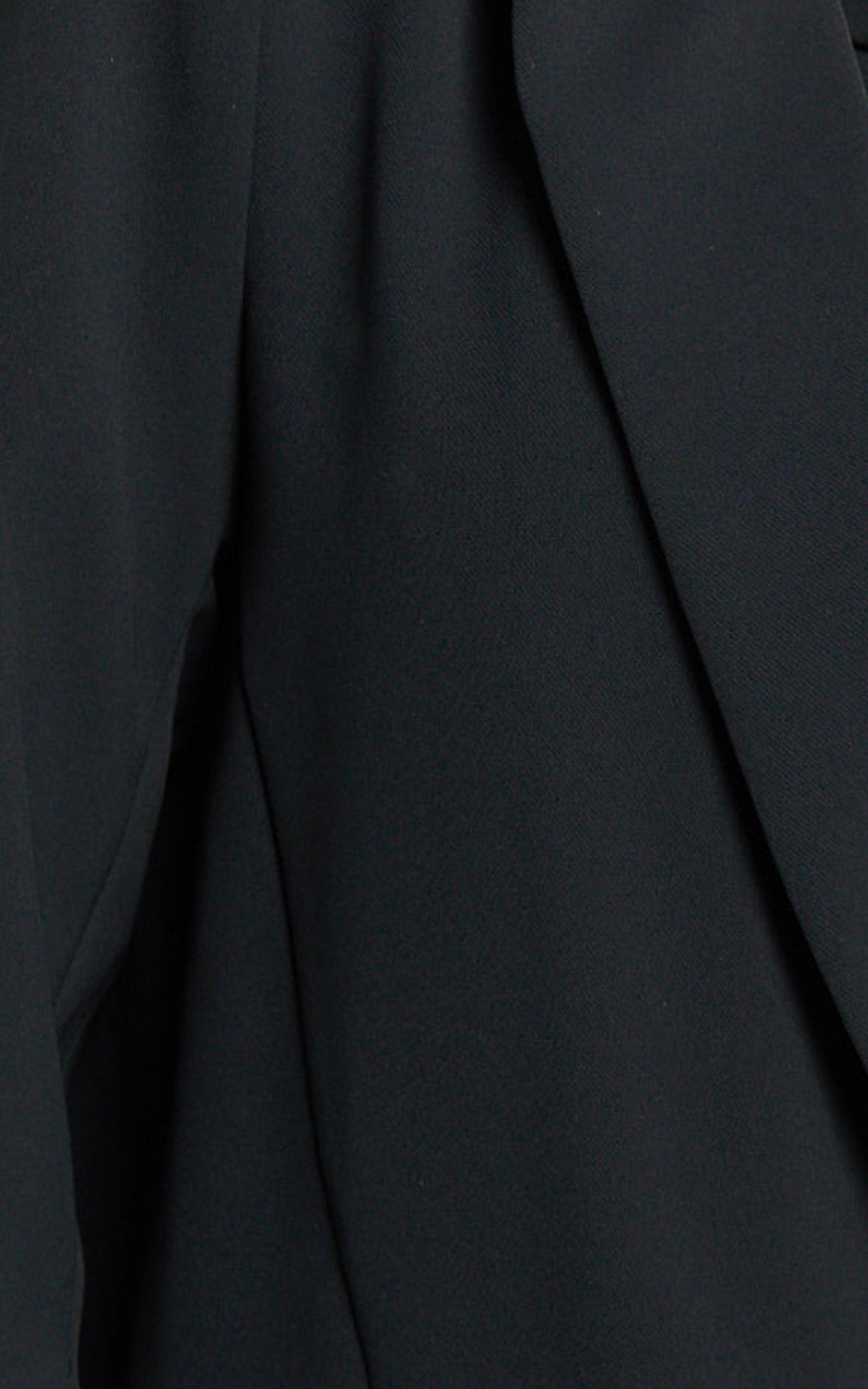 Michelle Blazer - Oversized Plunge Neck Button Up Blazer in Black