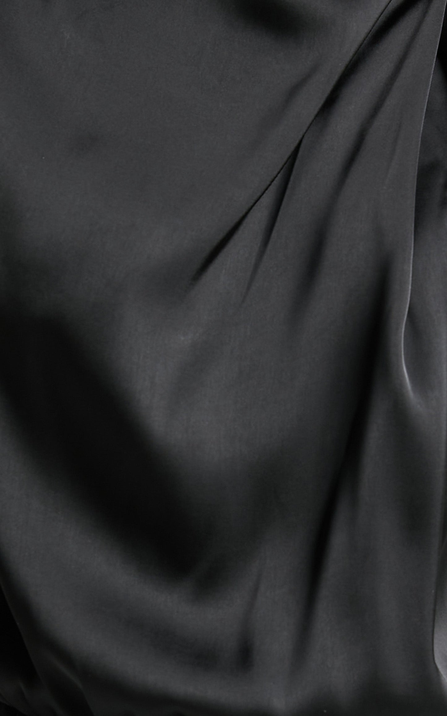 Minnie Drape Neck Satin Jumpsuit in Black