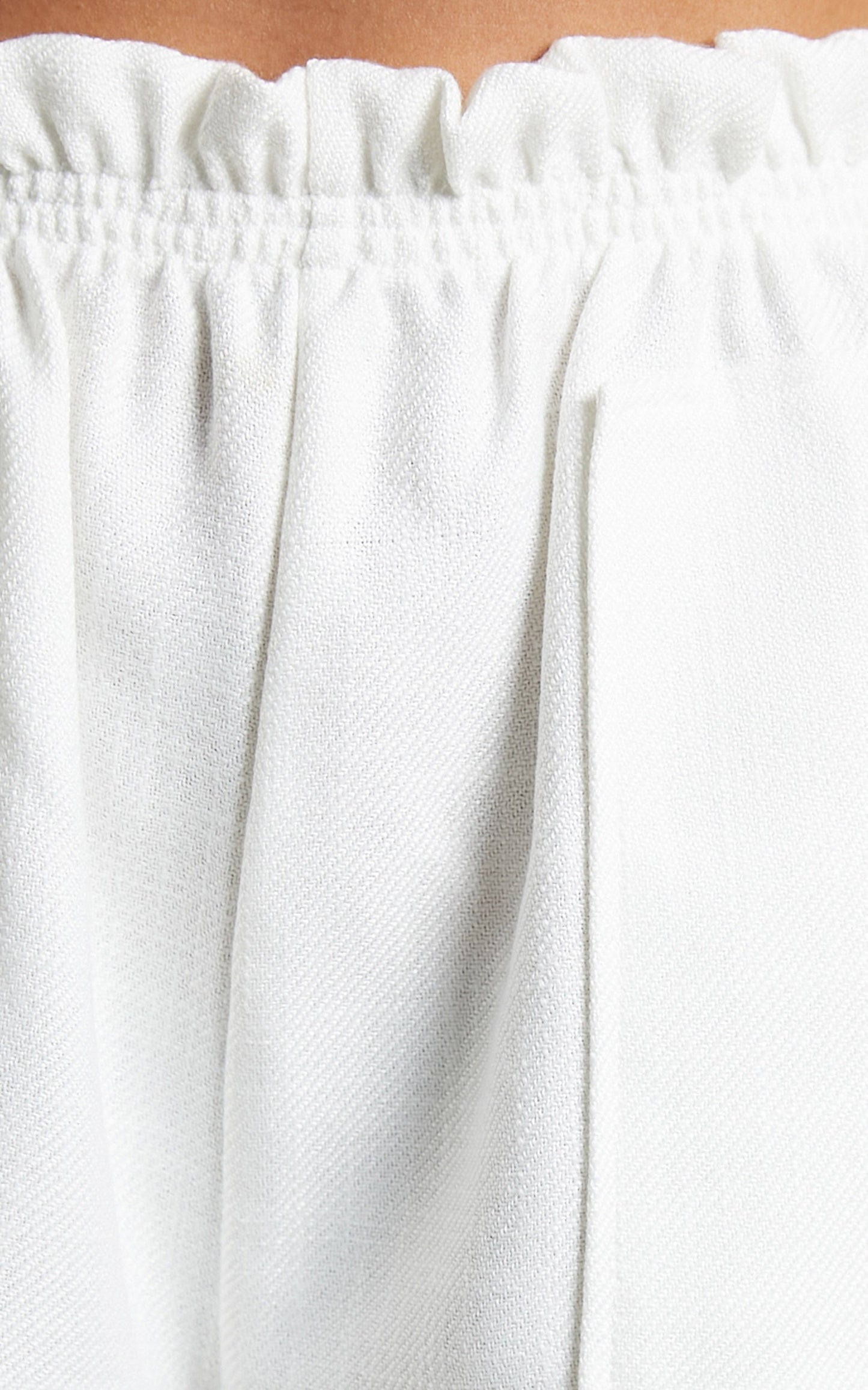 Moura Paper Bag Elasticated Tweed Short in Cream