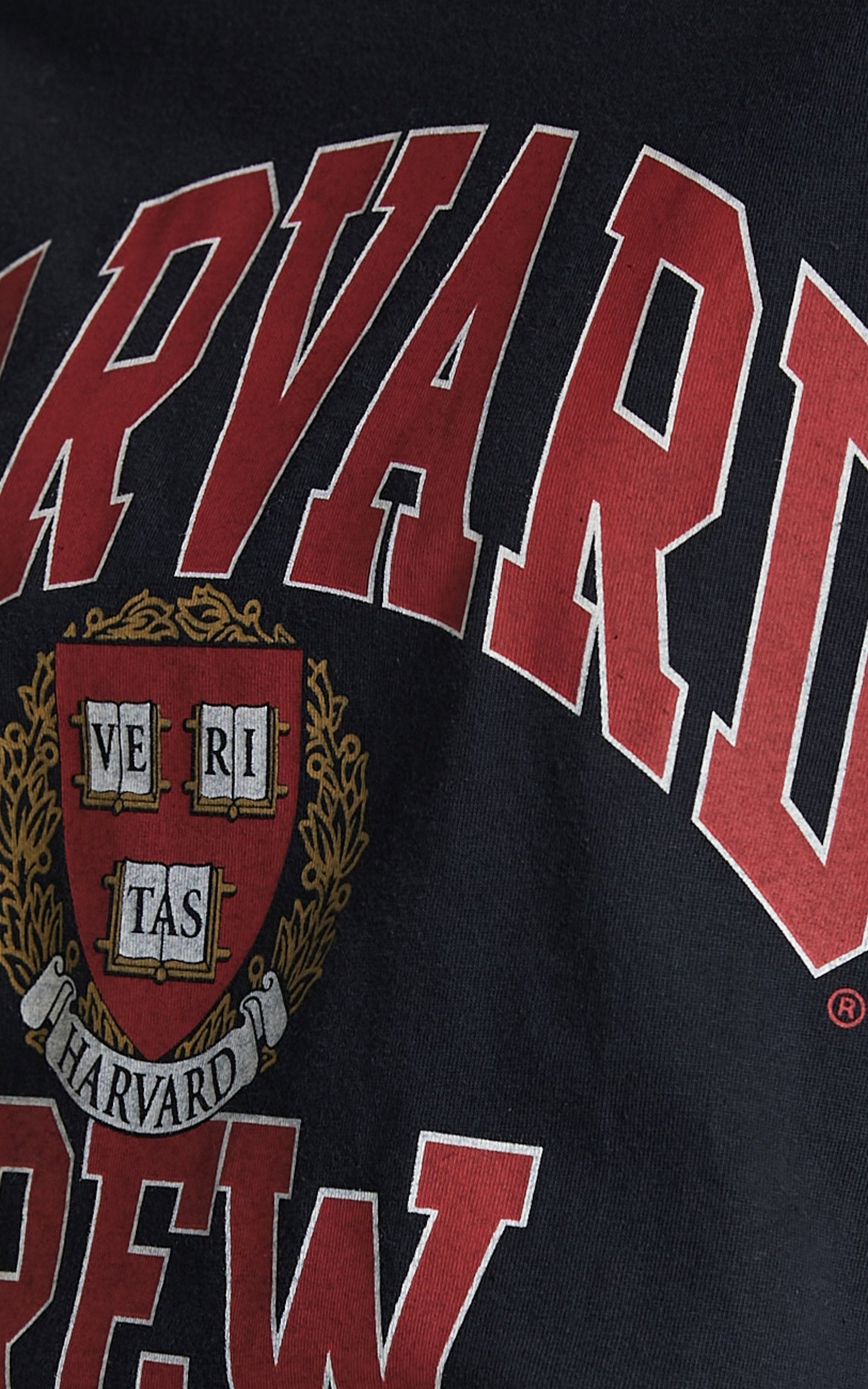 NCAA - Harvard University Vintage Arch Tee in Faded Black