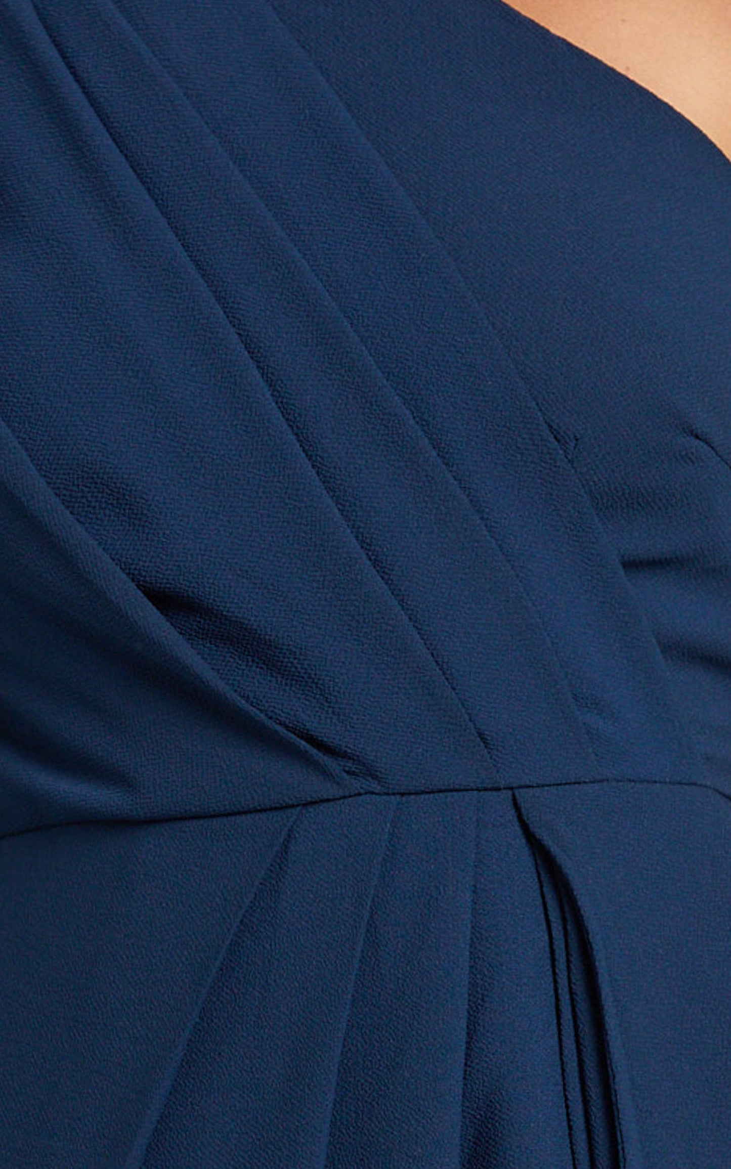 Namaari Midi Dress - Faux Wrap One Shoulder Dress in Navy