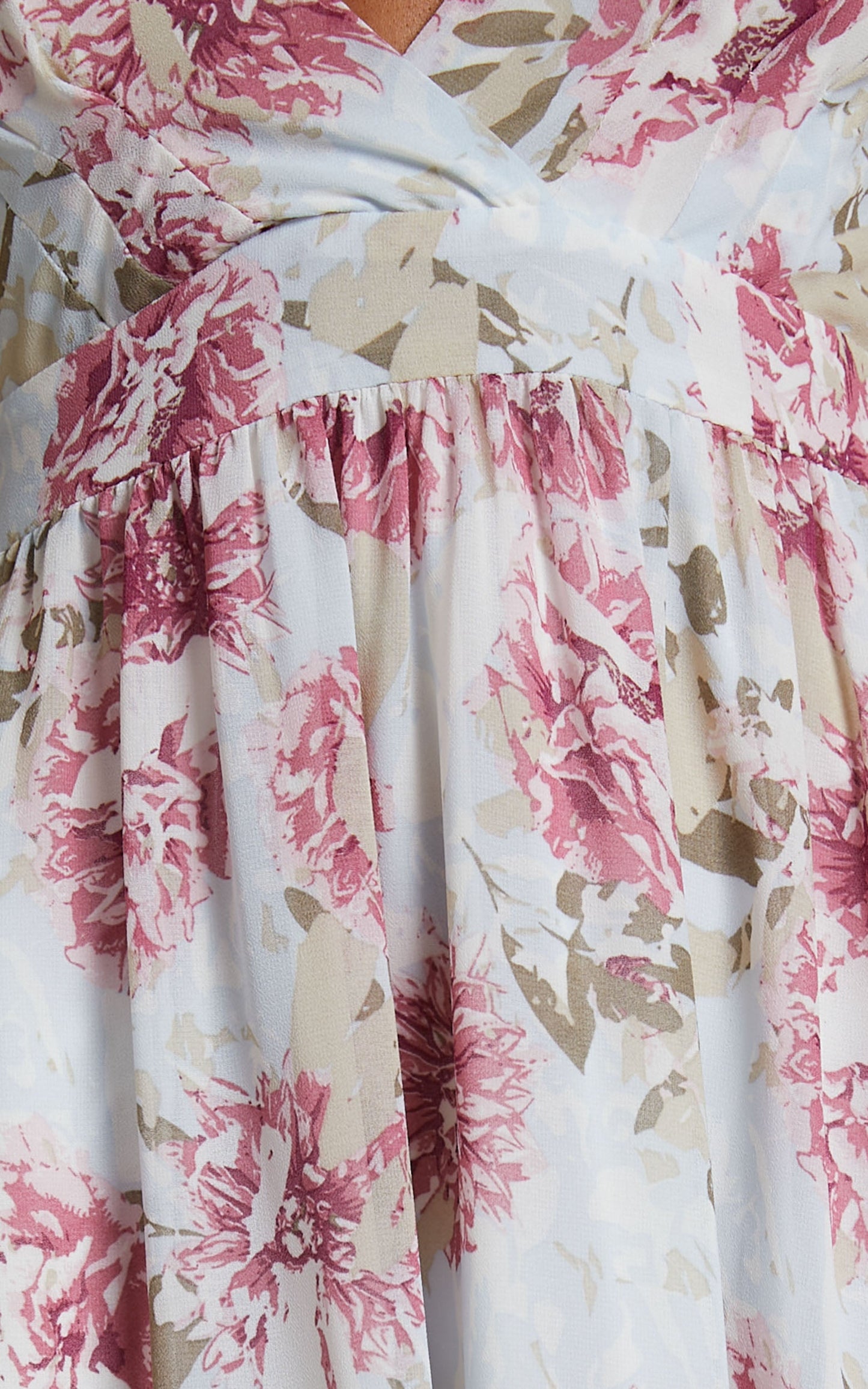 Namrah Midi Dress - Formal Dress in White Floral