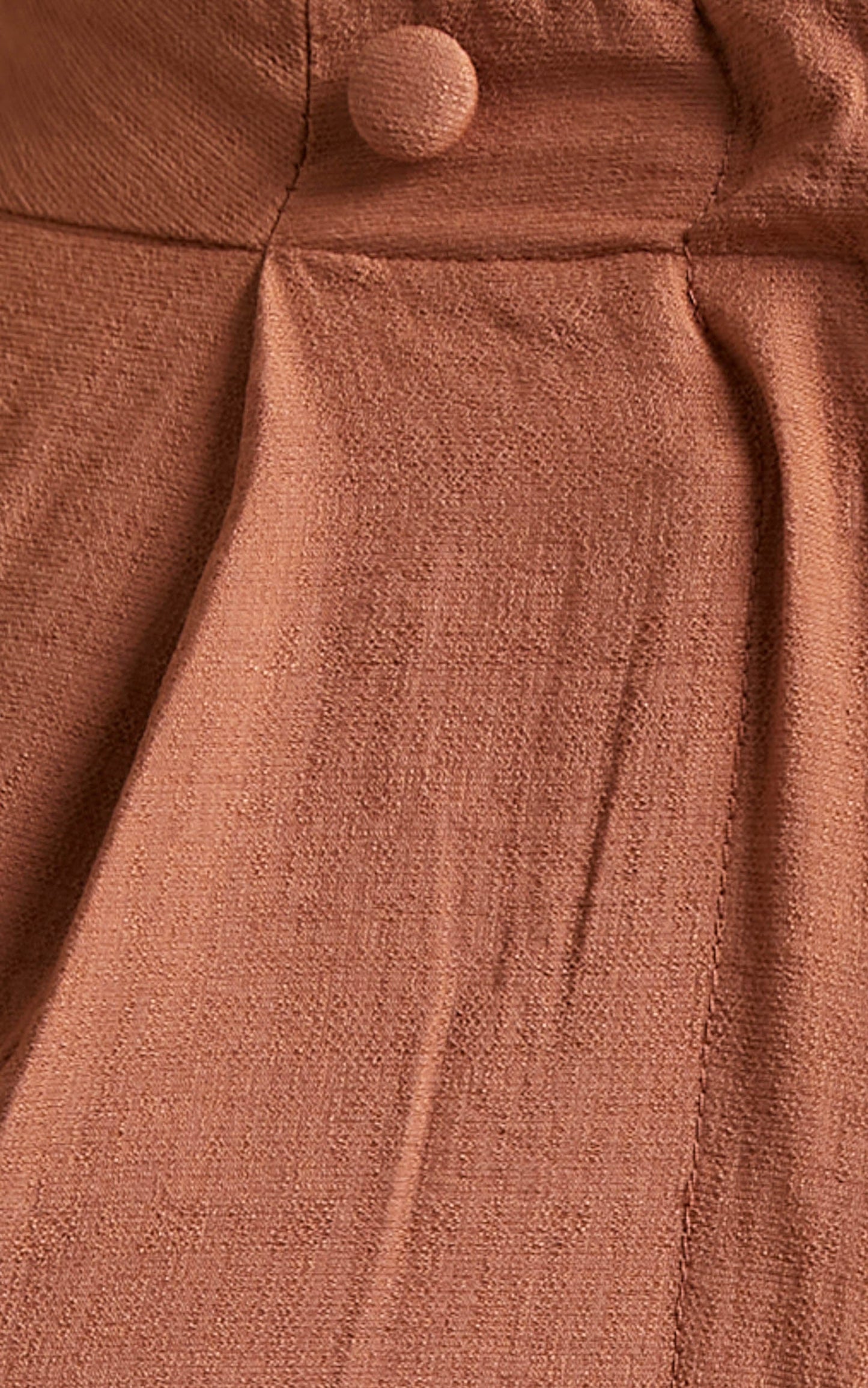 Nathan Double Button Pleated Wide Leg Linen Pant in Brown Linen