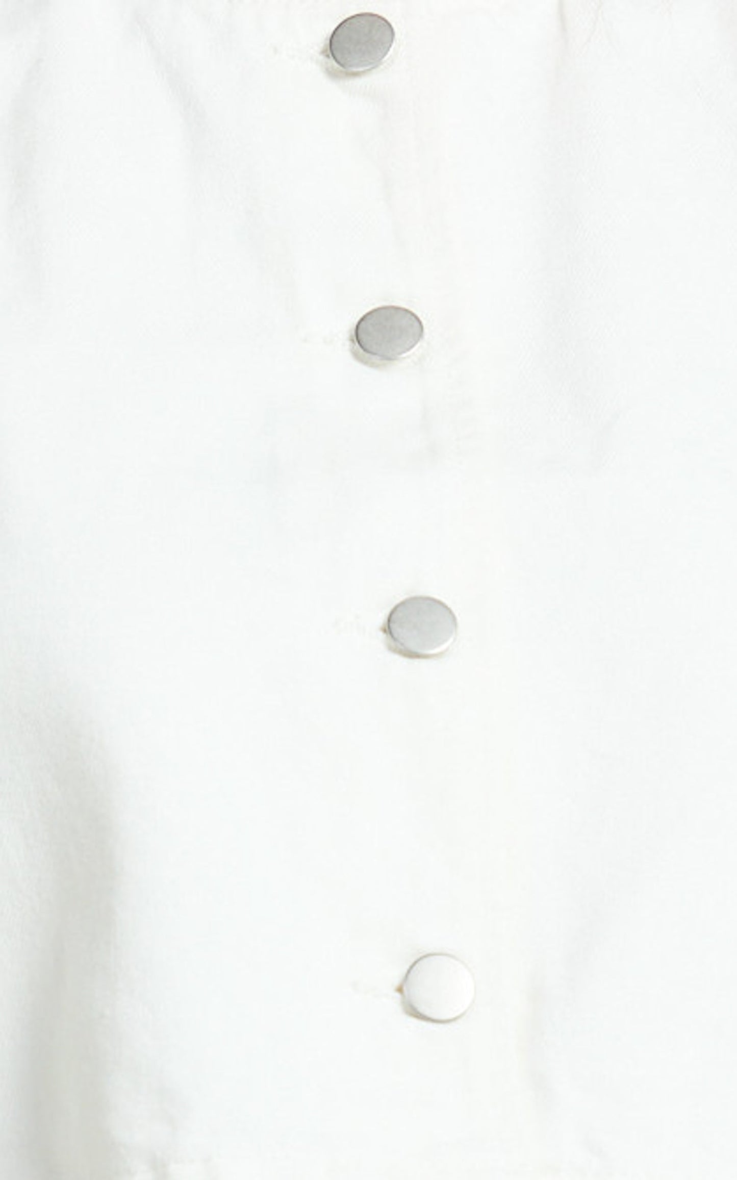Nathan Top - Button Down Denim Shell Top in White