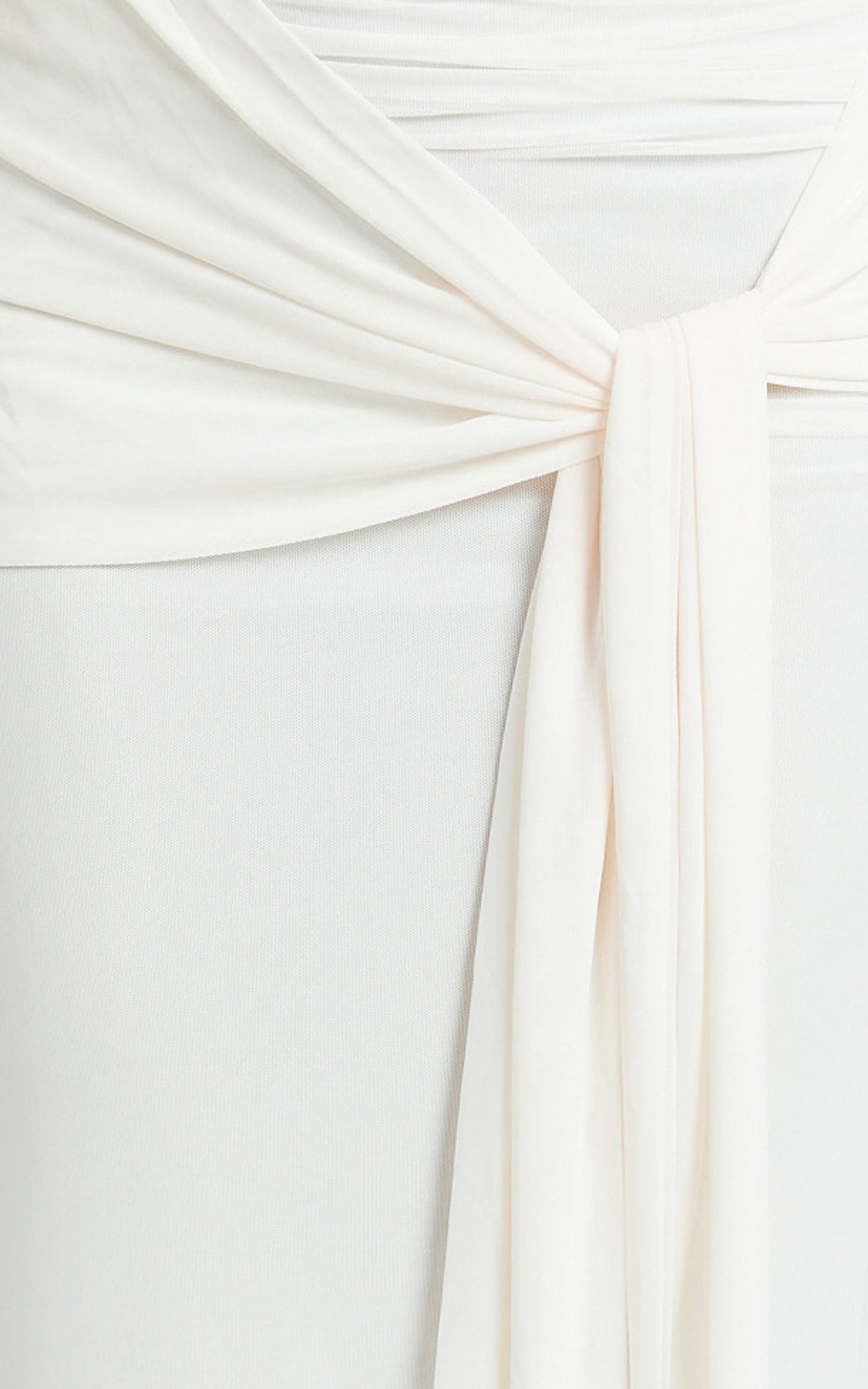 Nicolette Maxi Dress - Cape Sleeve Off Shoulder Dress in Cream