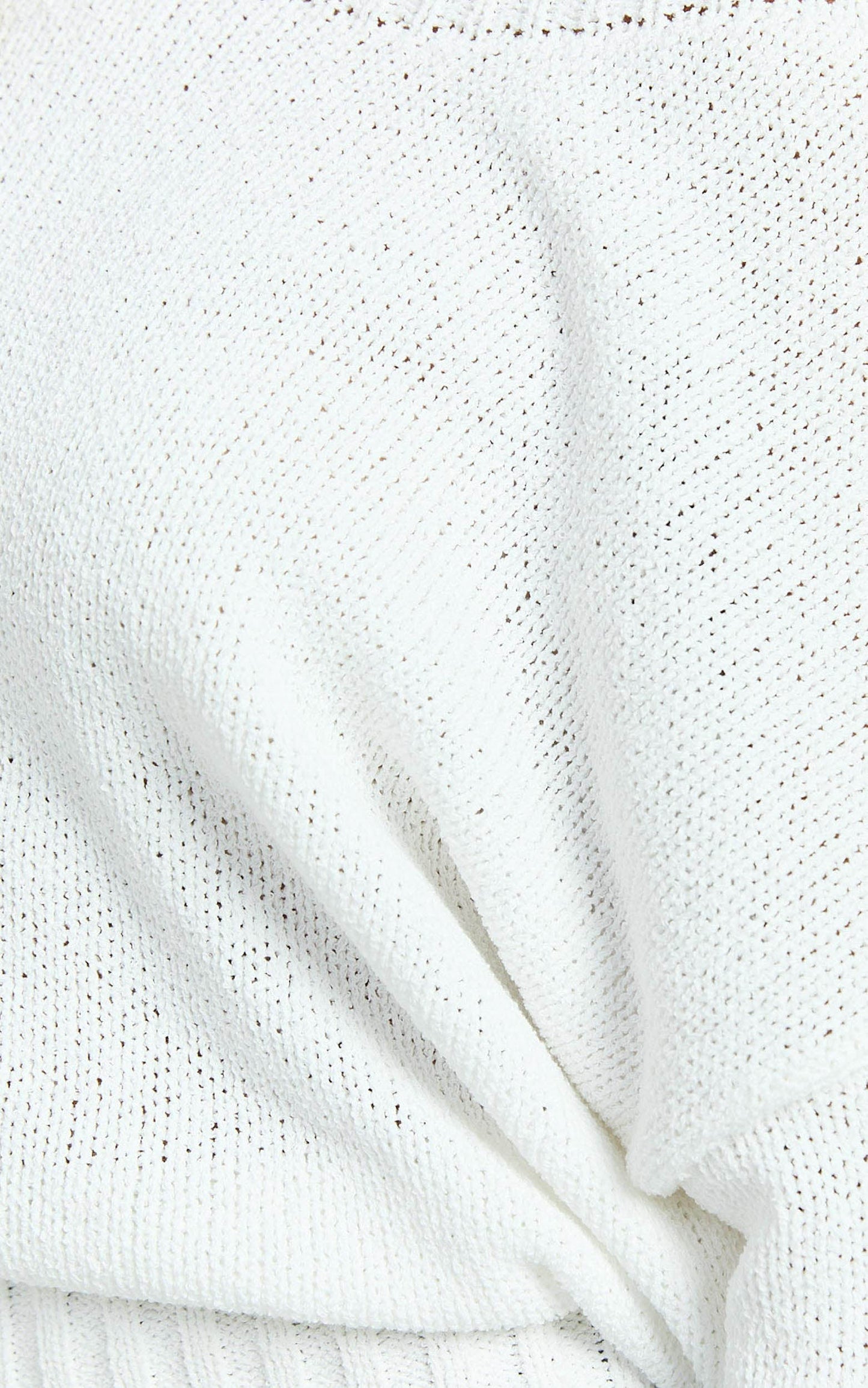 Nova Jumper - Tipped Shoulder Jumper in White