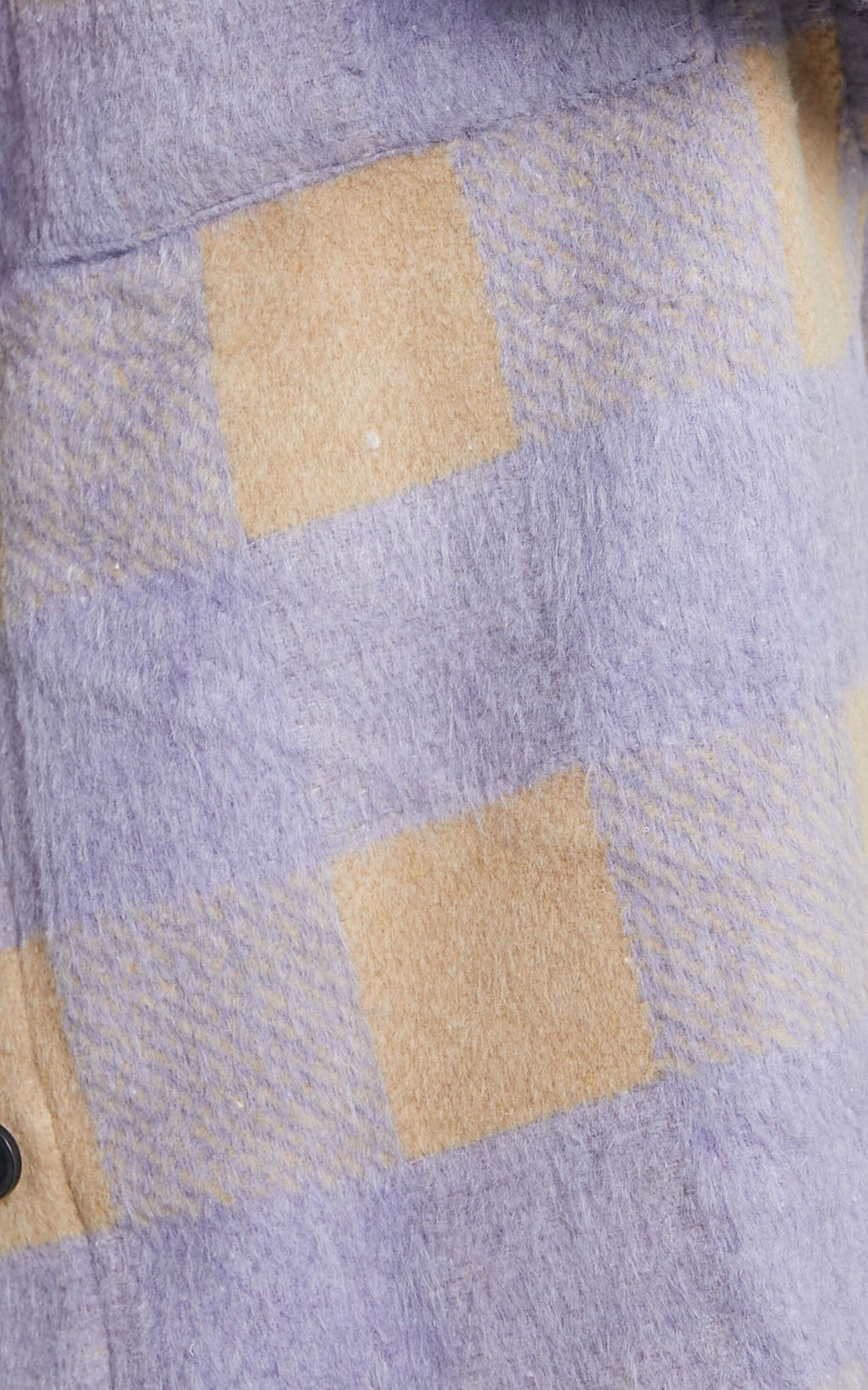 Matilla Oversized Check Shacket in Lilac and Beige