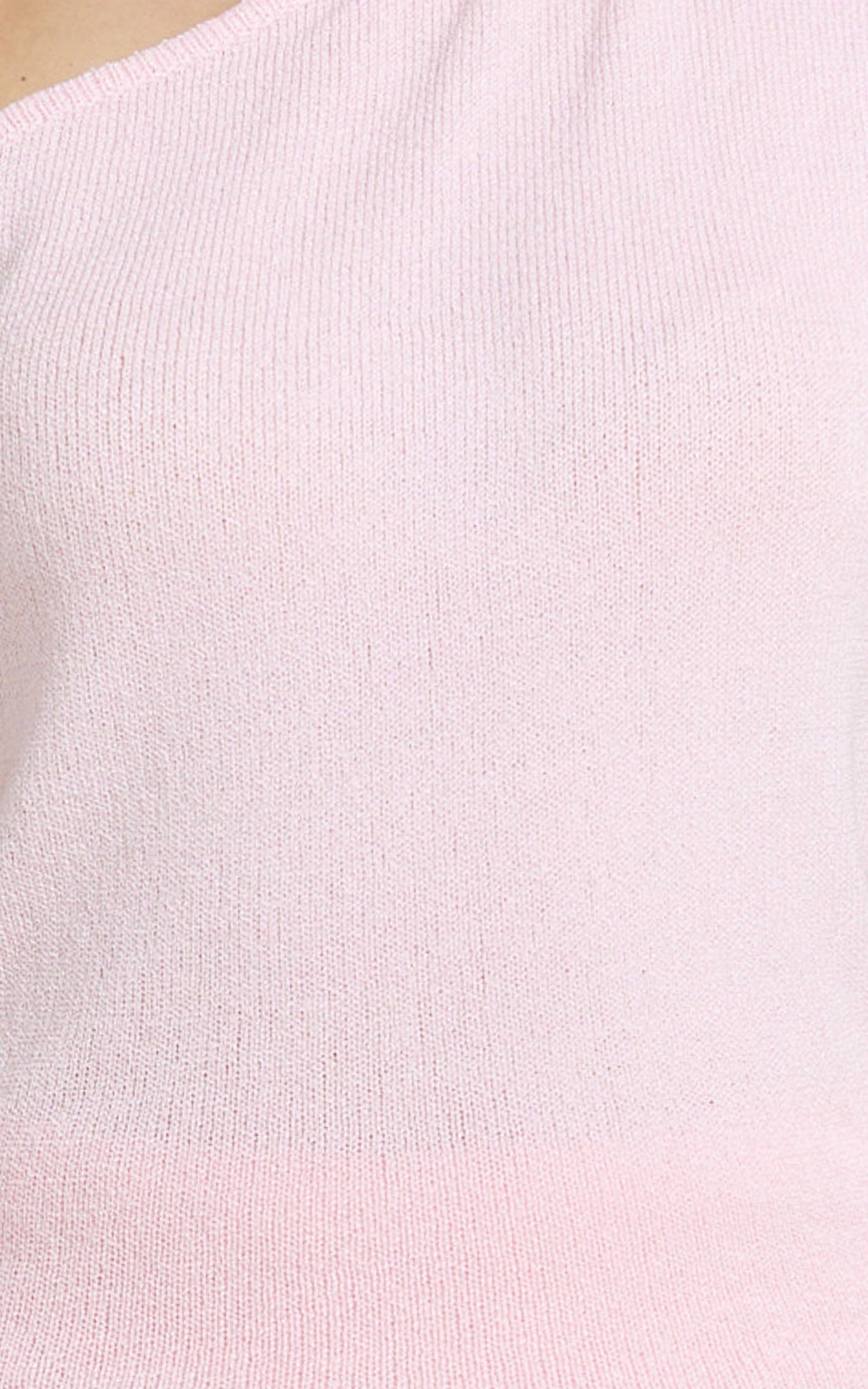 Ondine Top - Knit One Shoulder Top in Baby Pink
