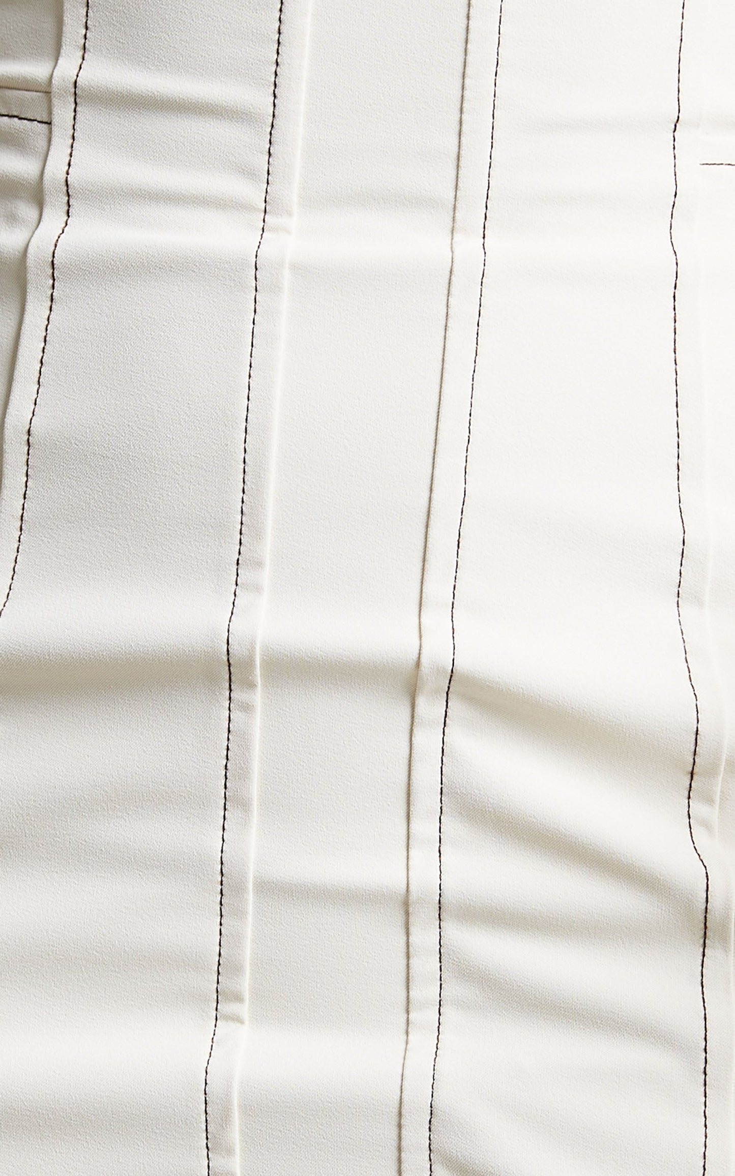 Paulina Strapless Contrast Detail Midi Dress in Beige