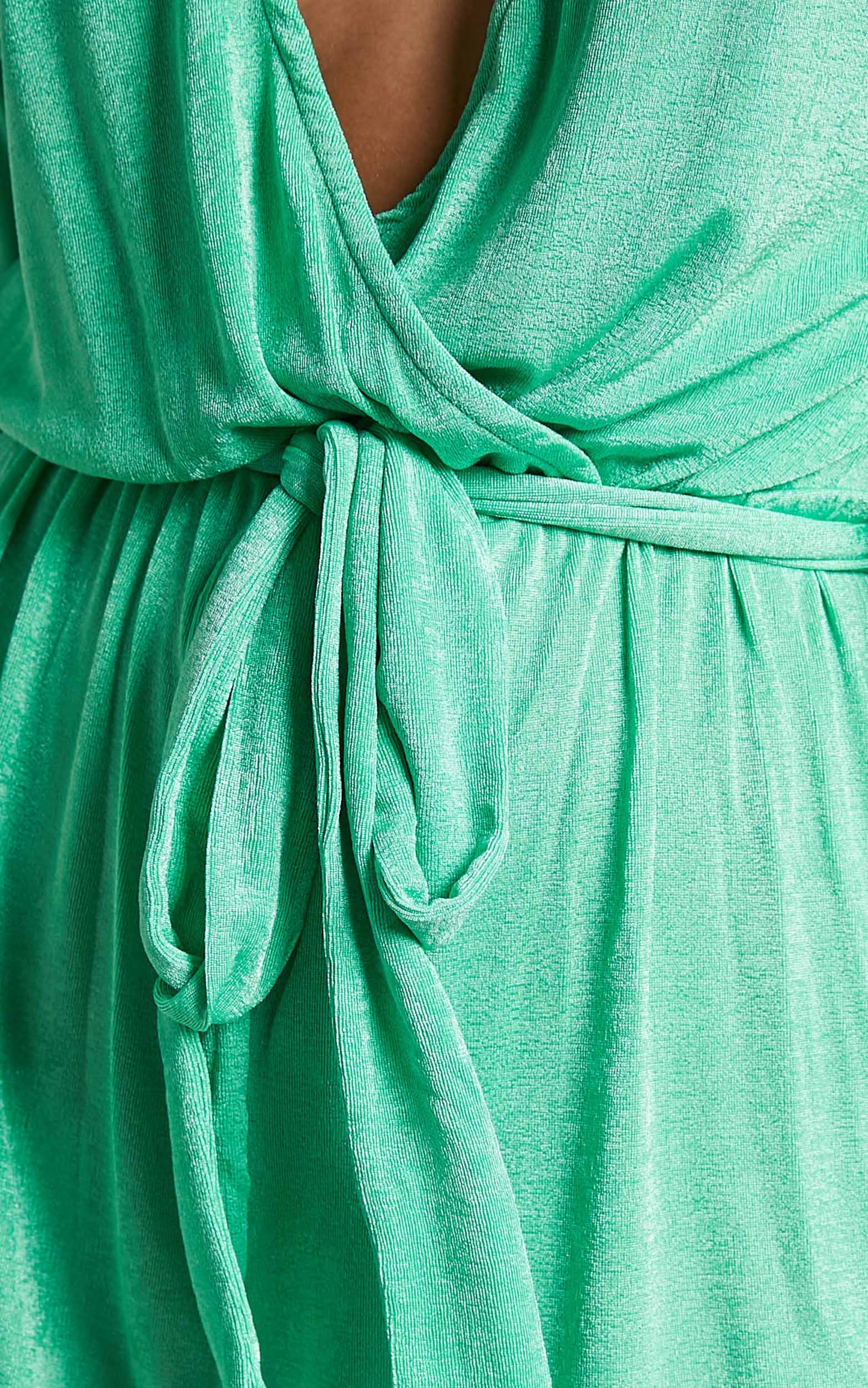 Penelope Playsuit - Long Sleeve Playsuit in Green