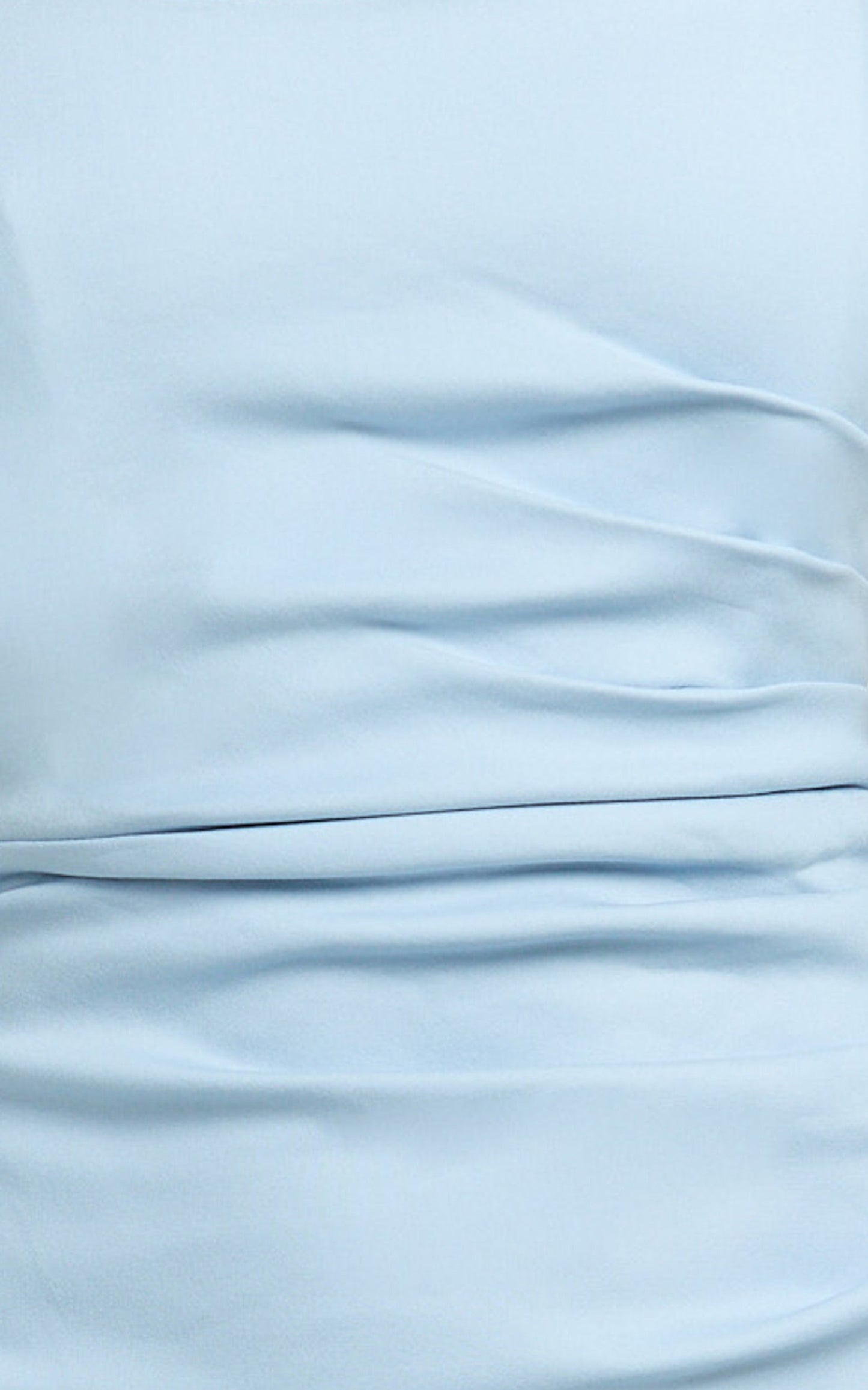 Pietra Maxi Dress - Scoop Neck Side Seam Tucks Fitted Dress in Soft Blue