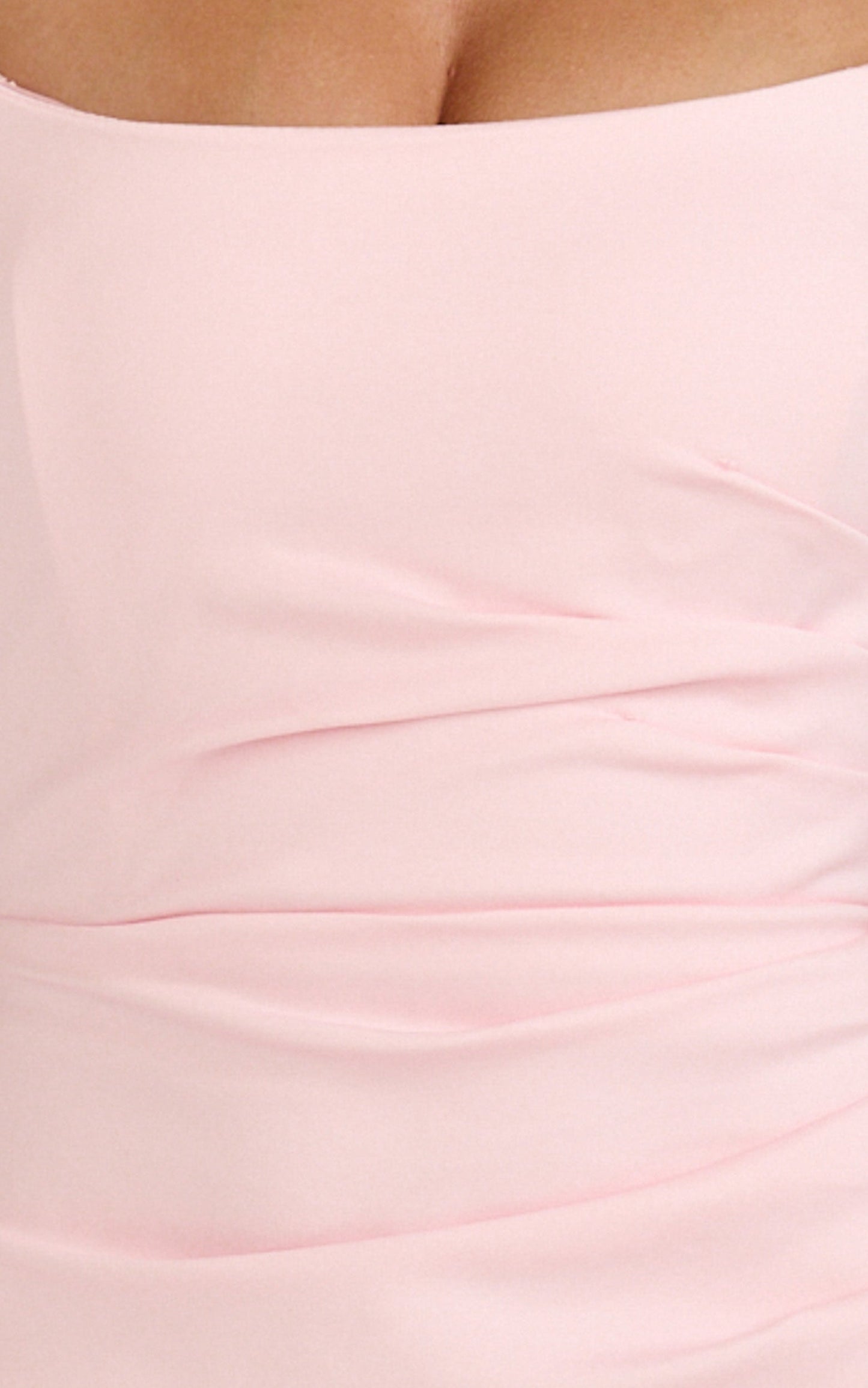 Pietra Mini Dress - Strapless Structured Dress in Soft Pink