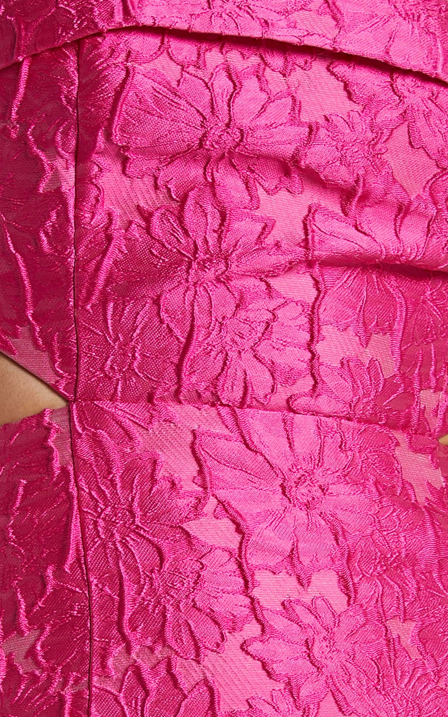 Prezanna Mini Dress - Strapless Bodycon Floral Dress in Fuchsia