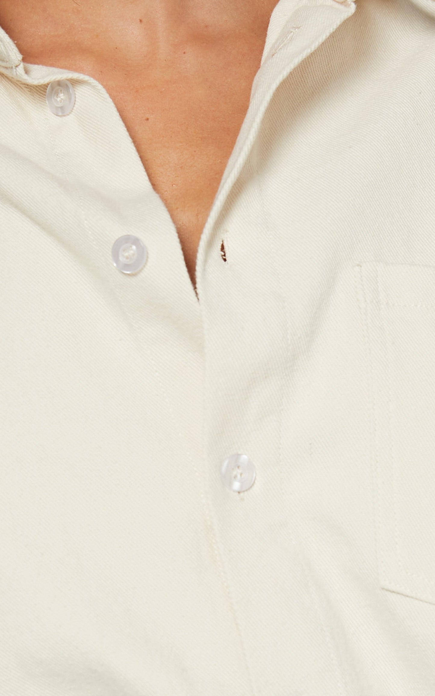 Prince Shirt - Button Up Long Sleeve Shirt in Beige