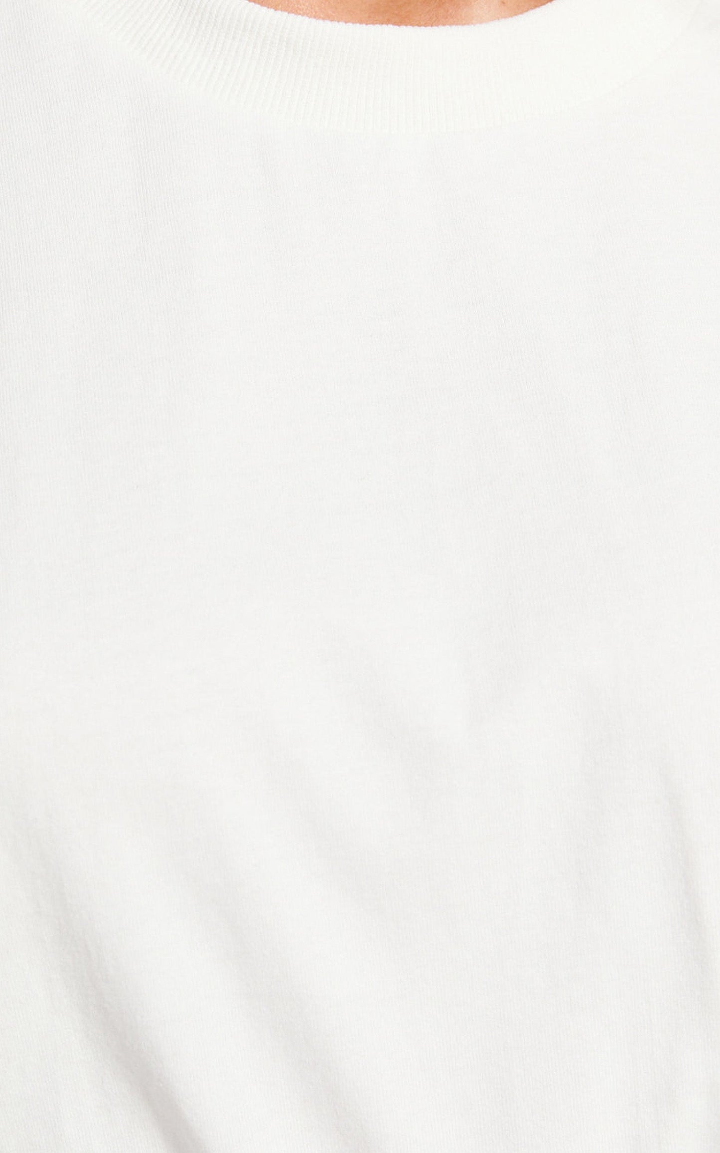 Prizza Top - Longline Boyfriend Tee Top in White