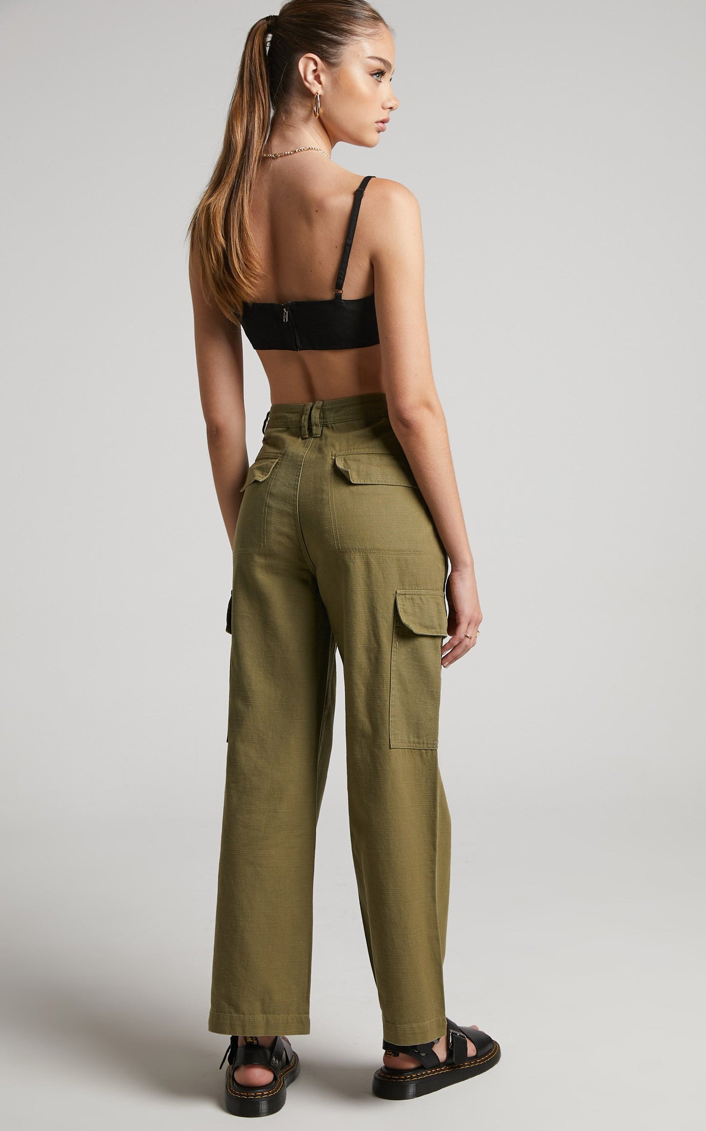 Radley Pants - Mid Rise Cargo Pants in Khaki