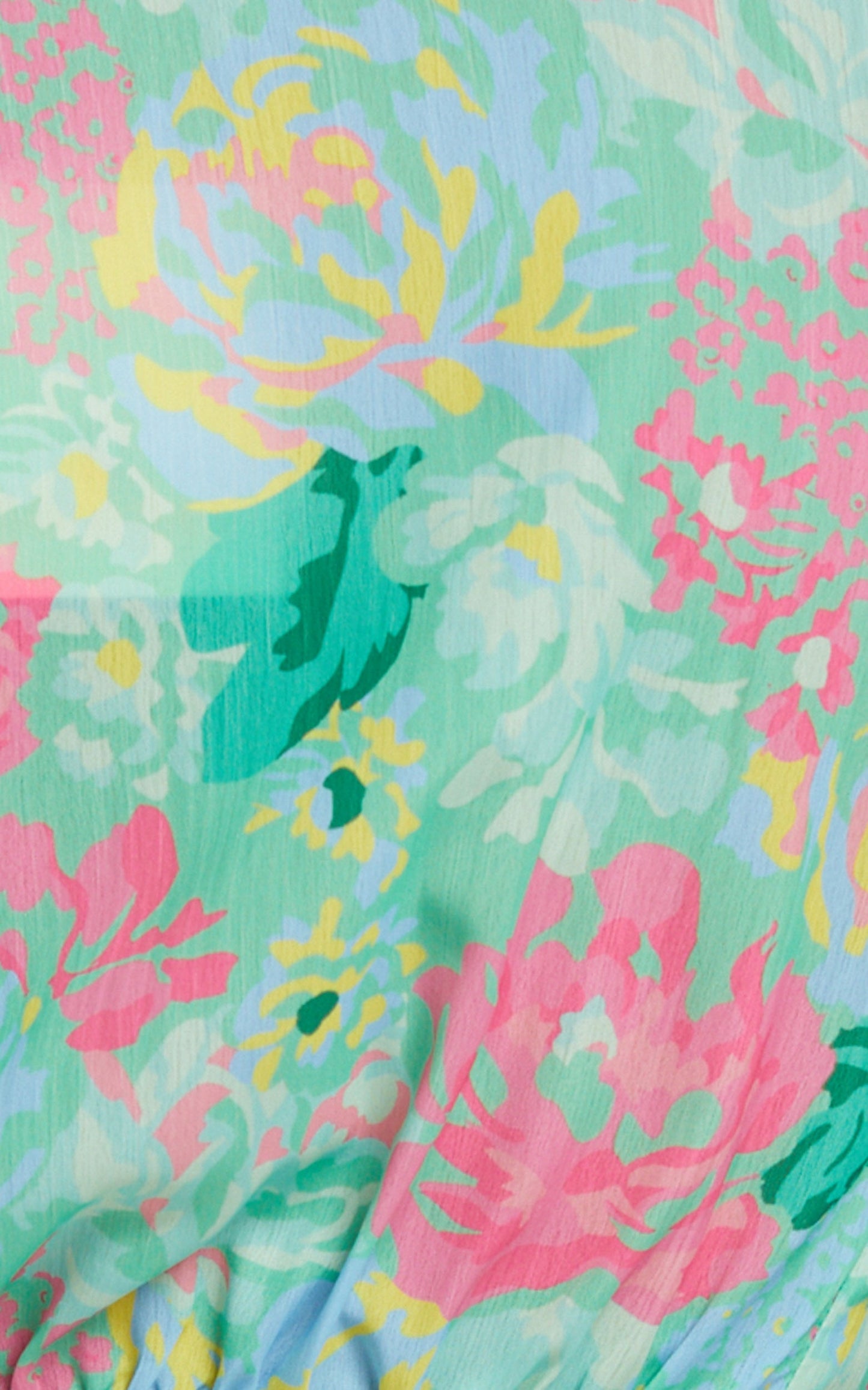 Mekila Long Sleeve Button Up Top in Neon Floral