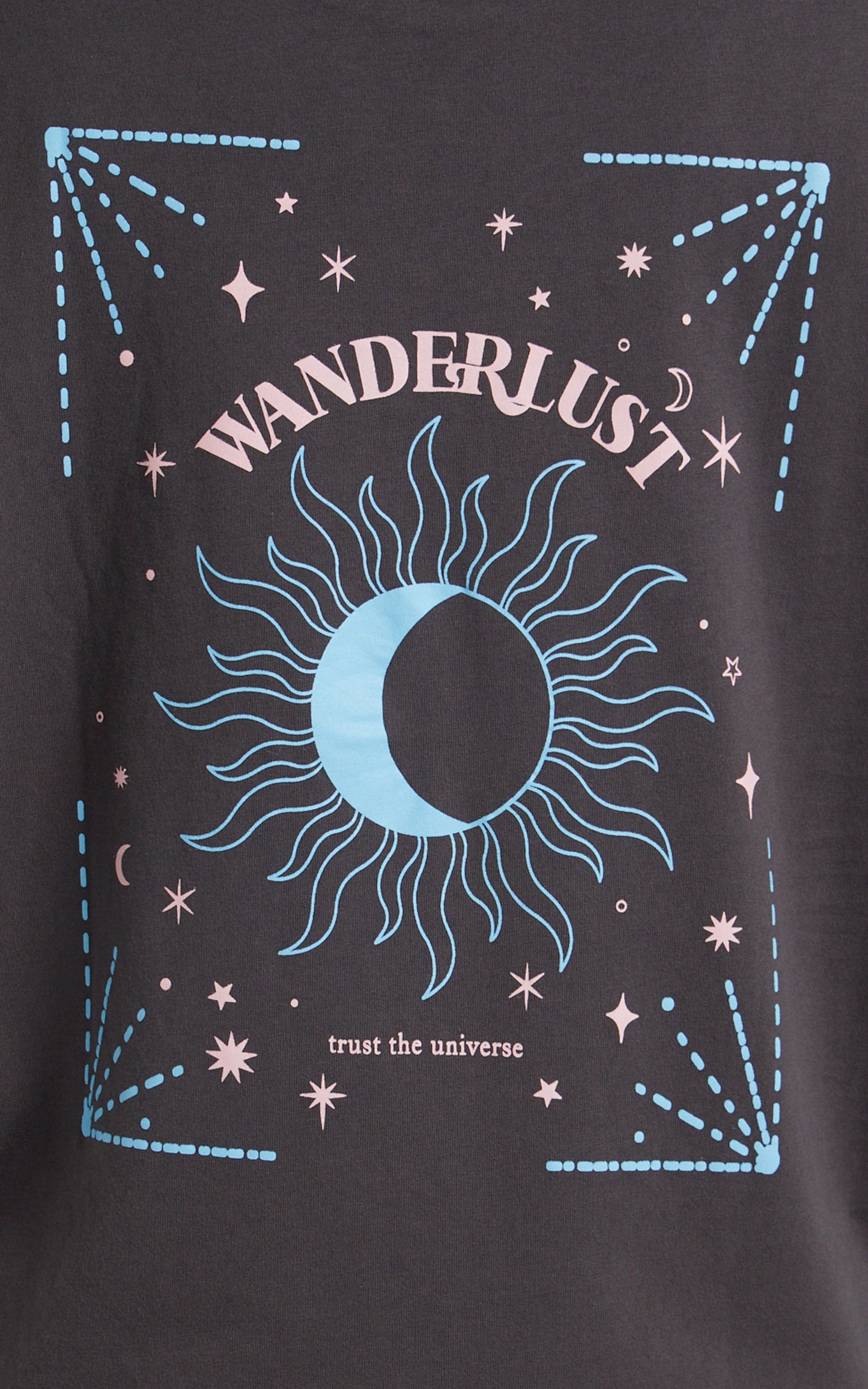 Wanderlust Oversized T Shirt in Black Wash