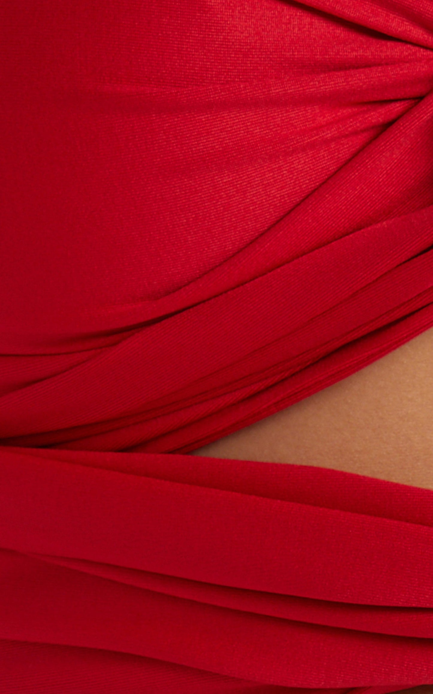 Lilah Multi Tie Crop Top in Red