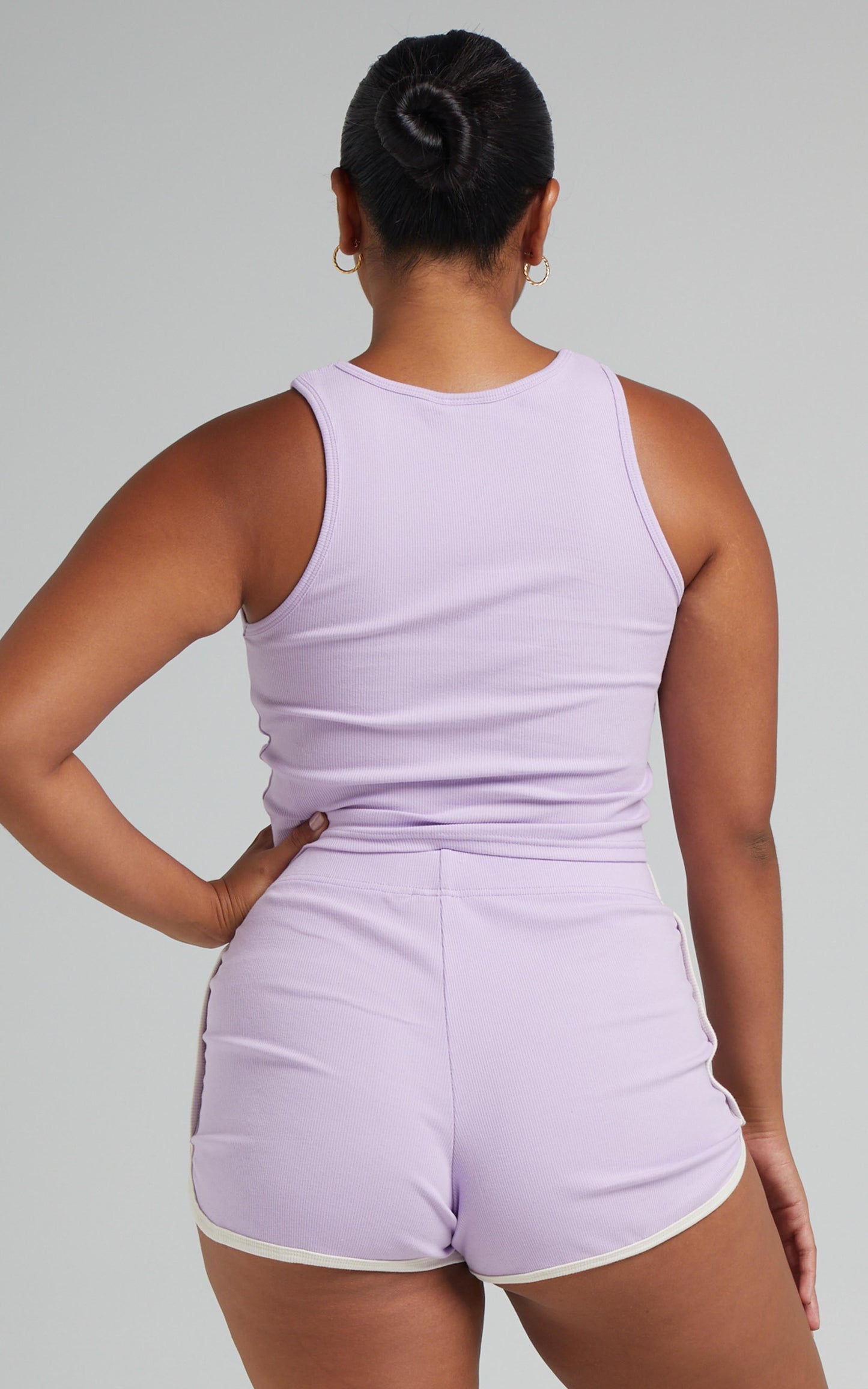Majestic - Dodgers Rib Tank in Orchid