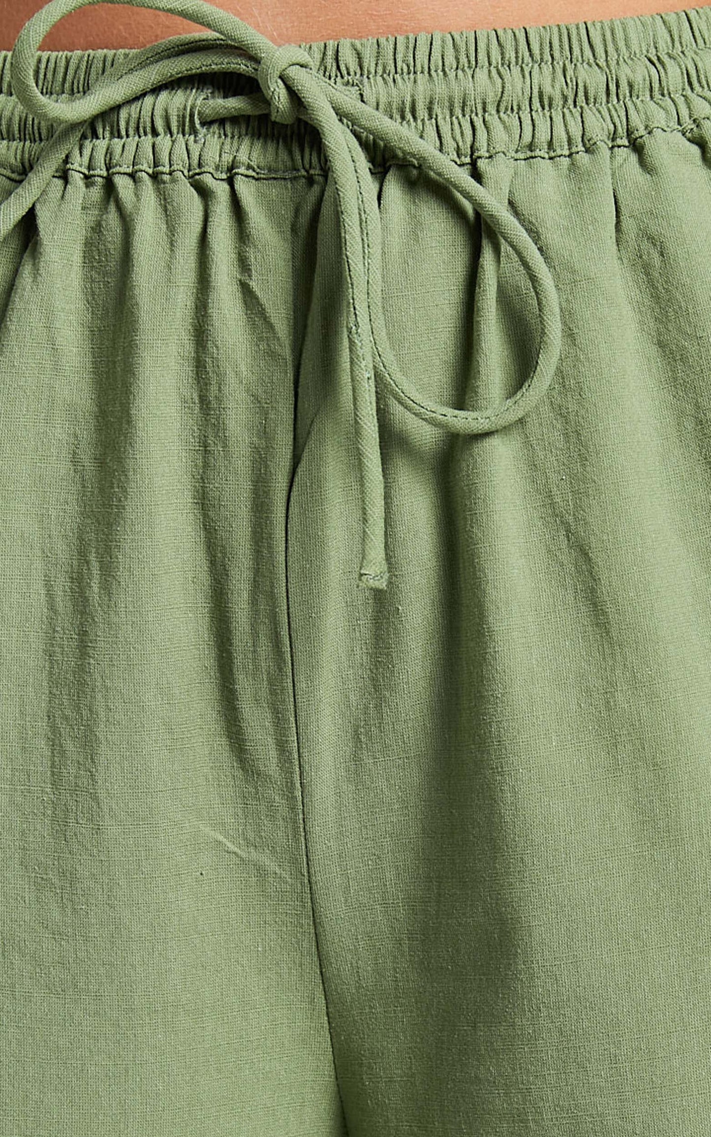 Runaway The Label - Florent Linen Blend Pant in Khaki