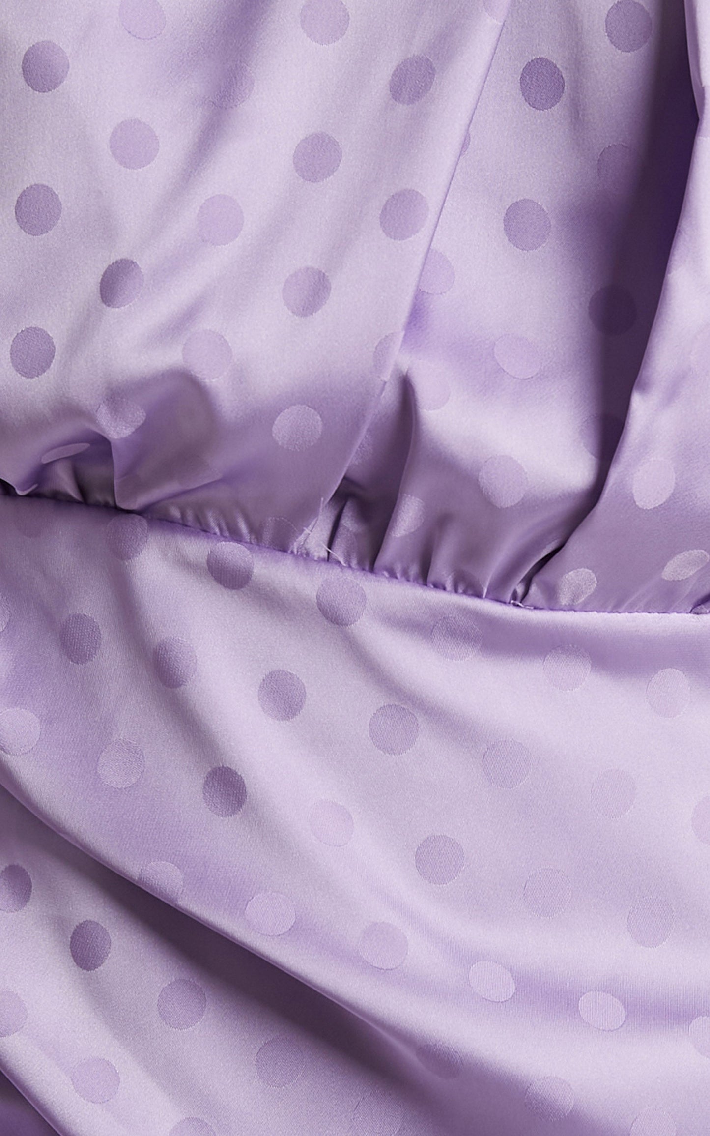 Rammey Mini Dress - High Neck Draped Dress in Lilac