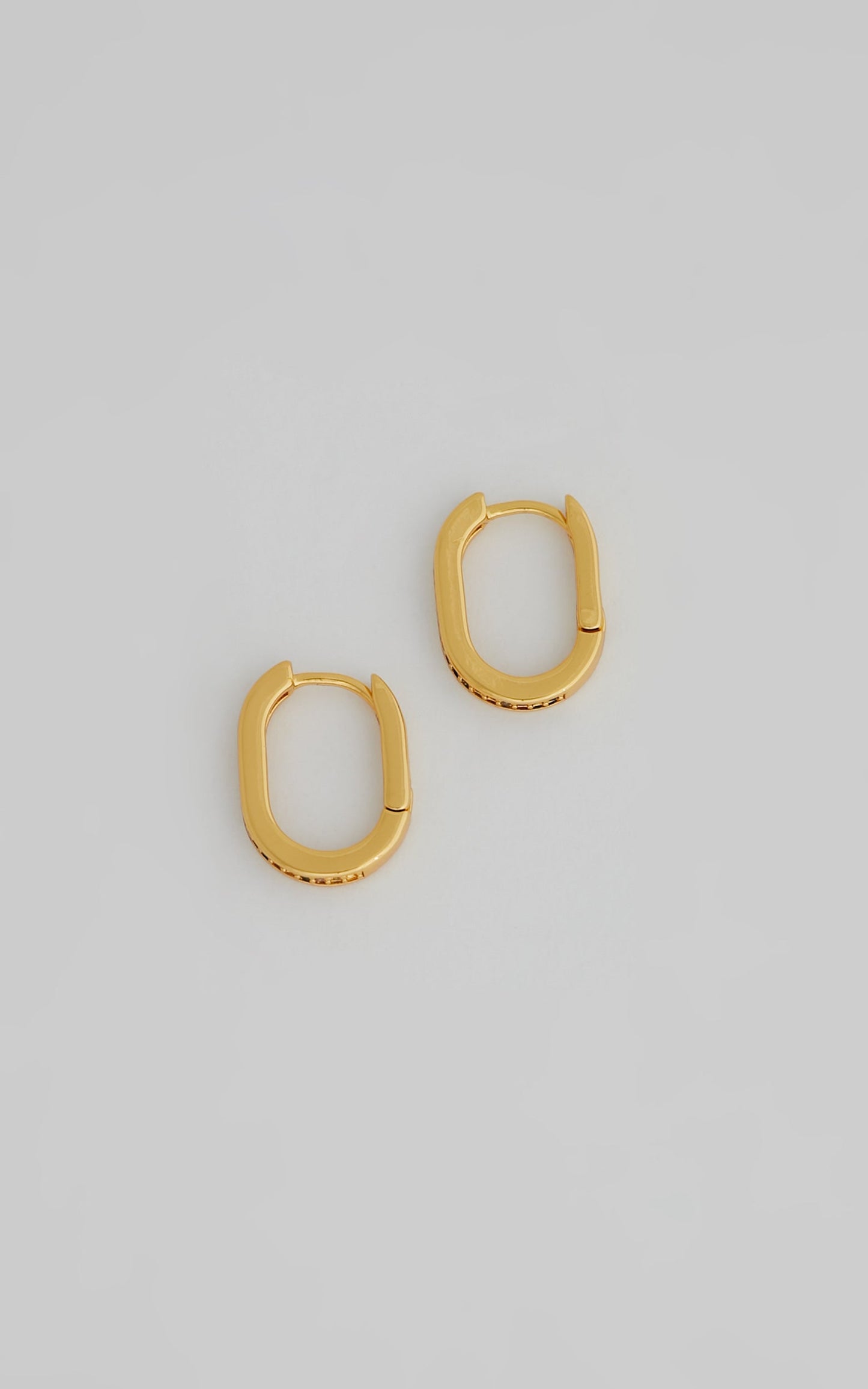 Ranjini Hoops - Small Multicoloured Diamante Detail Hoops in Gold