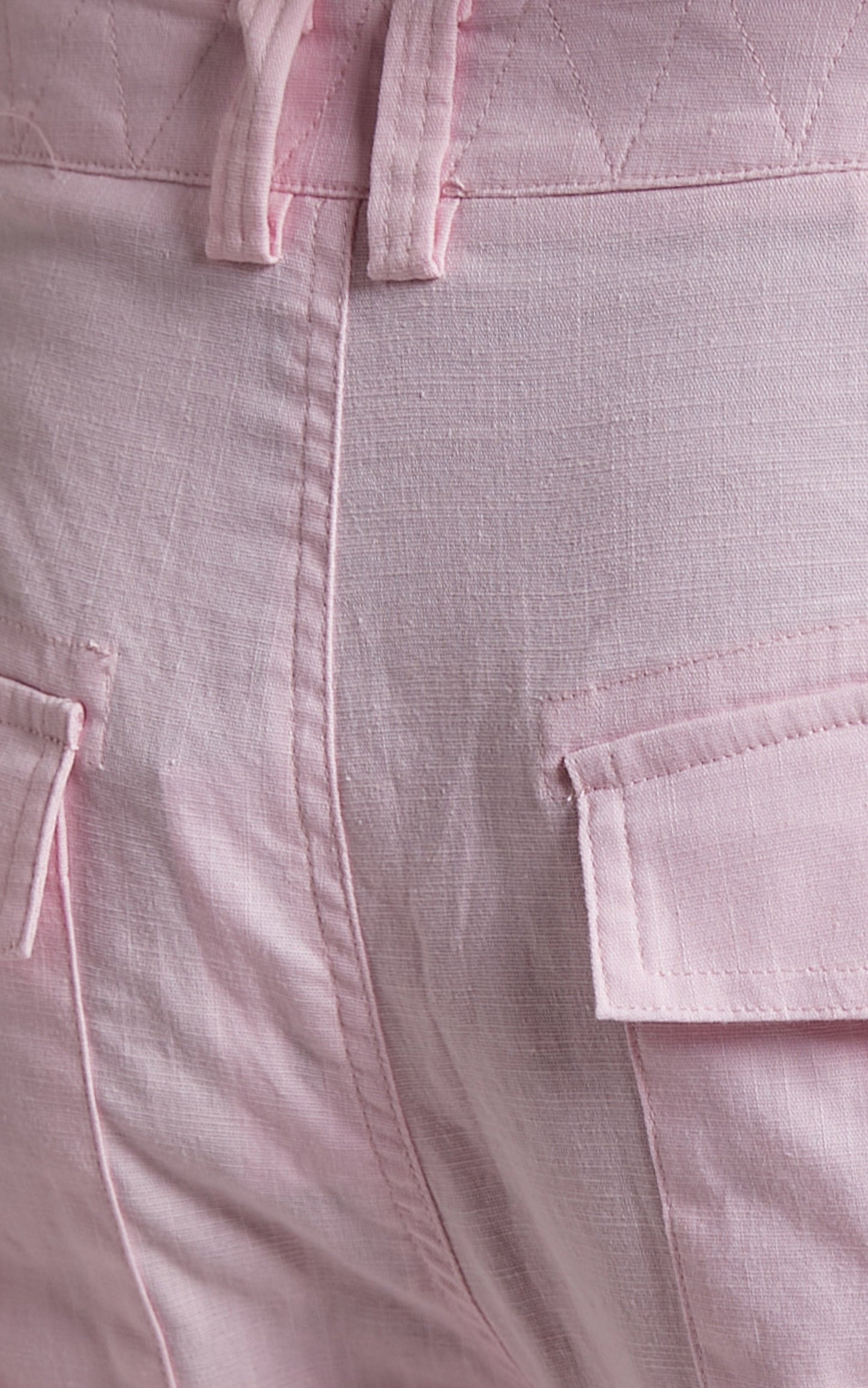 Reveey Pants - Low Rise Cargo Pants in Light Pink
