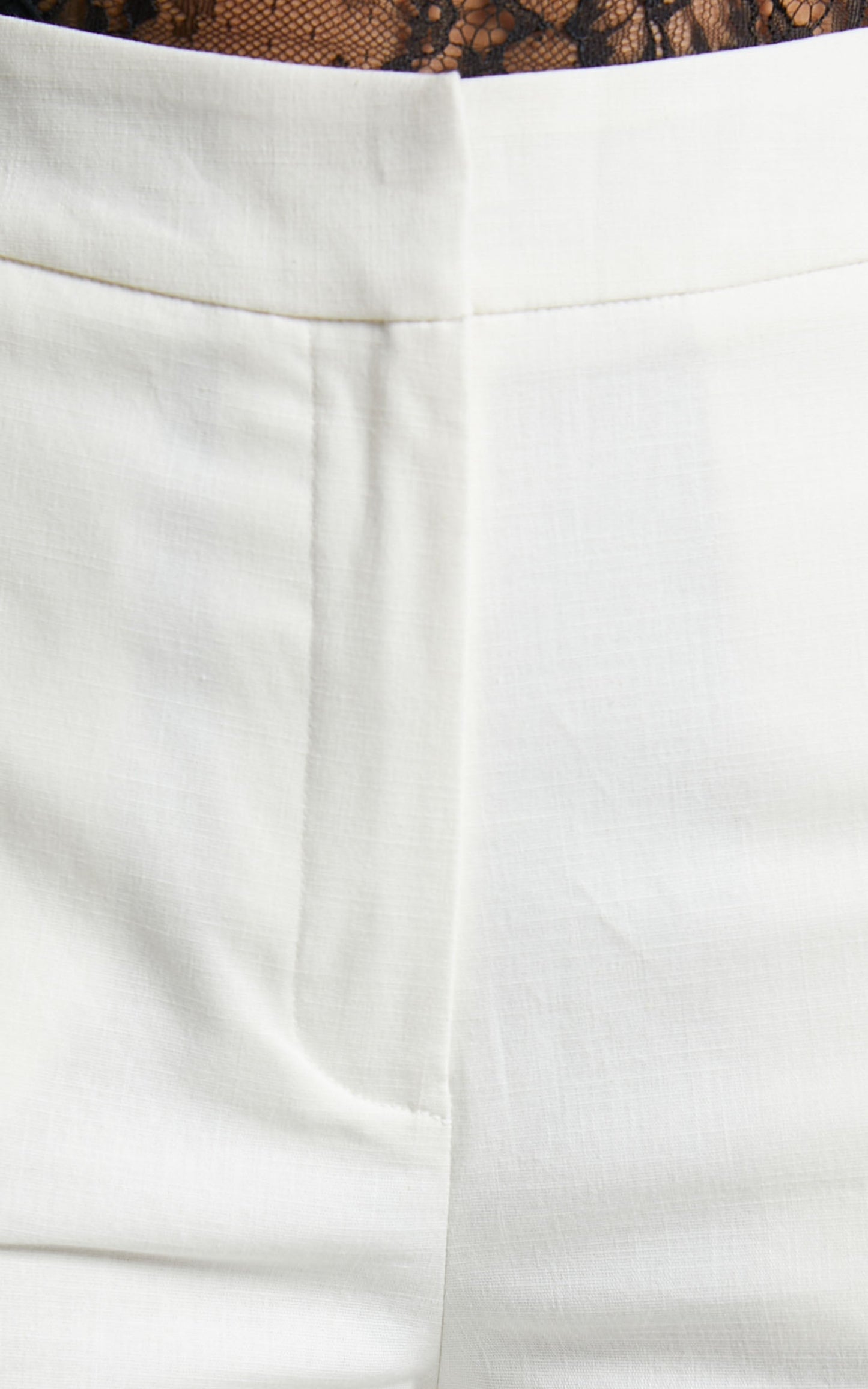 RHAILA PANTS - MID RISE RELAXED WIDE LEG CULOTTE PANTS in White