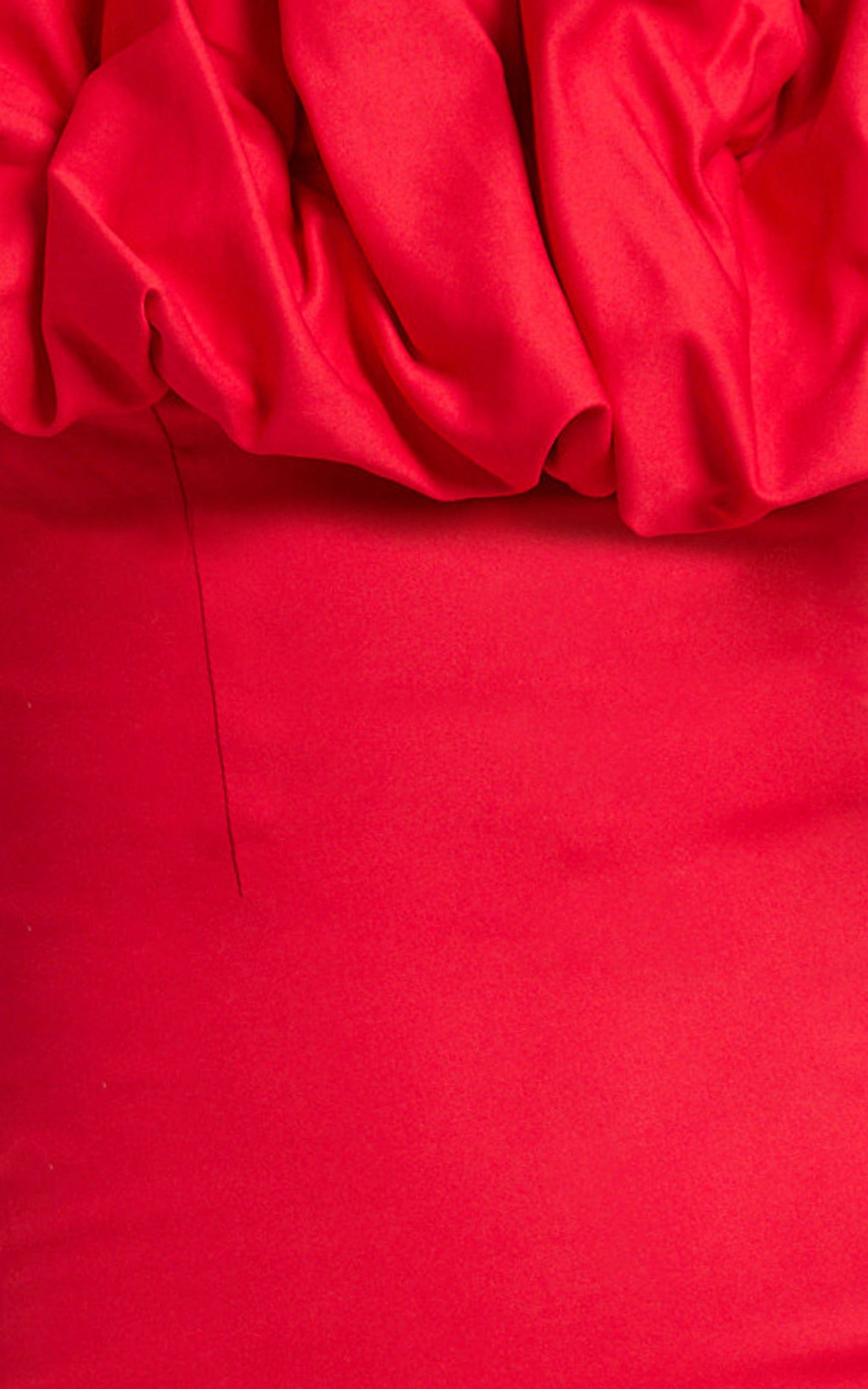 Rhaya Maxi Dress - Ruffle Off Shoulder Fitted Dress in Red