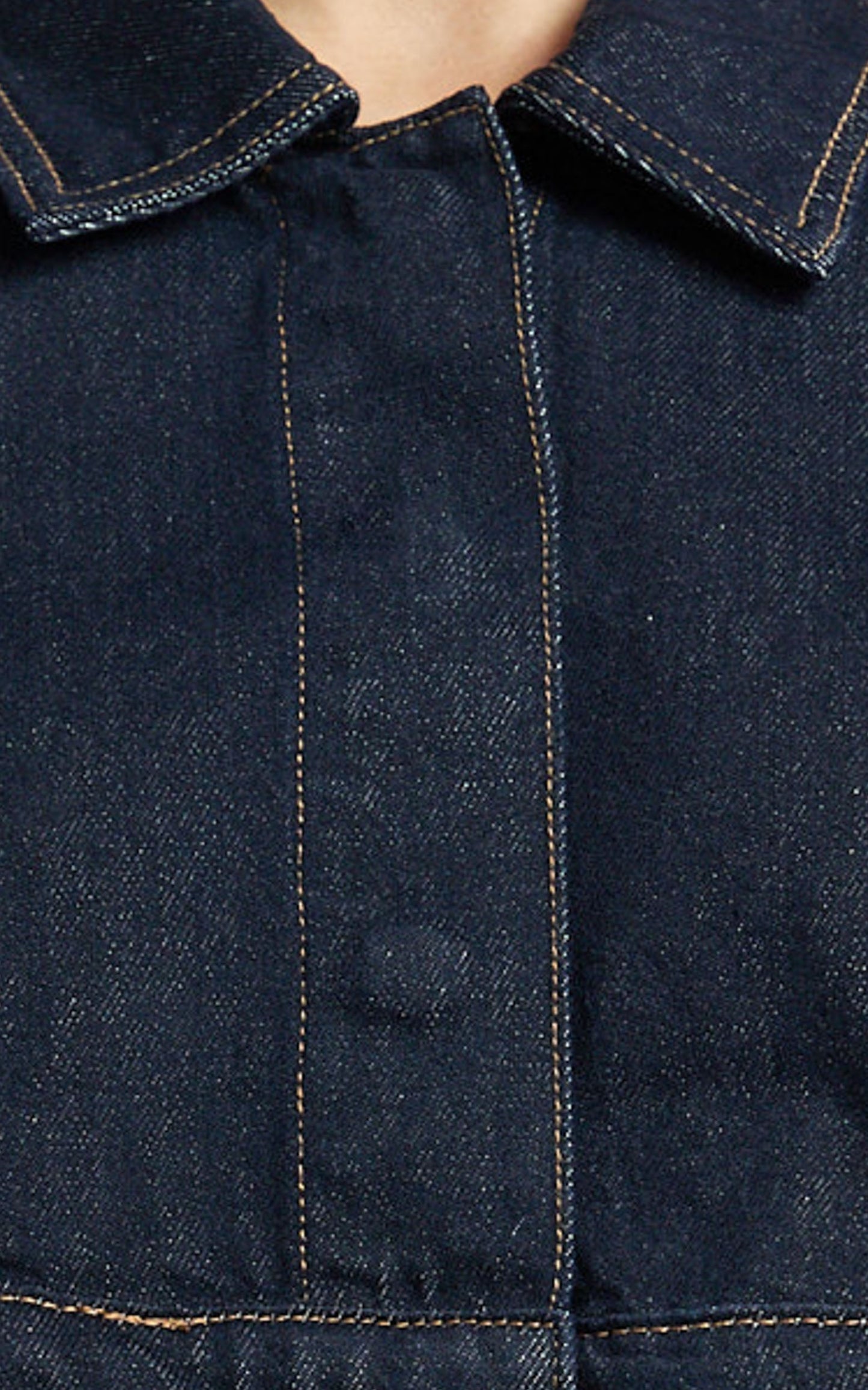 Rhylee Jacket - Oversized Cropped Denim Jacket in Raw Denim
