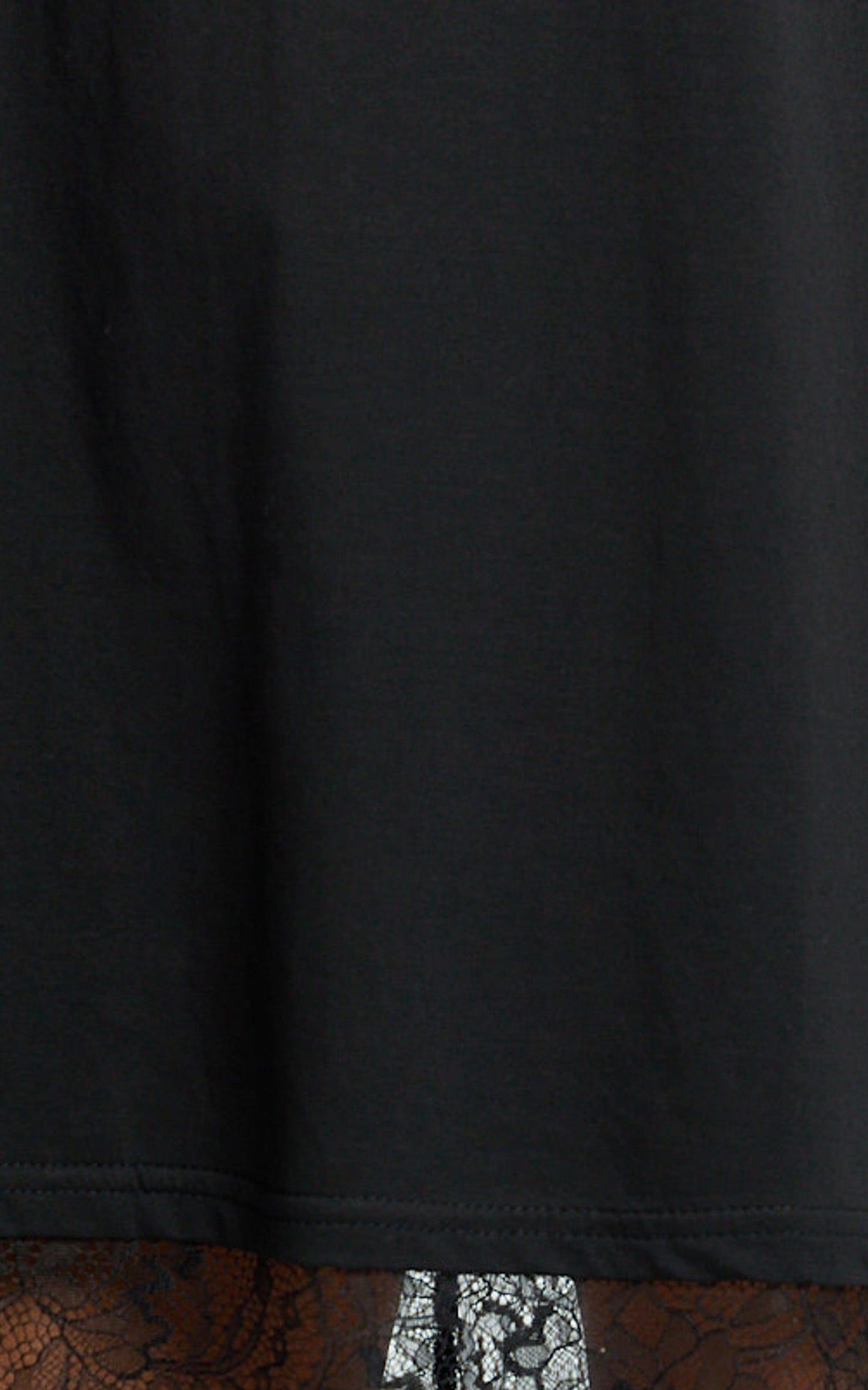Rina Mini Dress - Mini Lace Trim Dress in Black